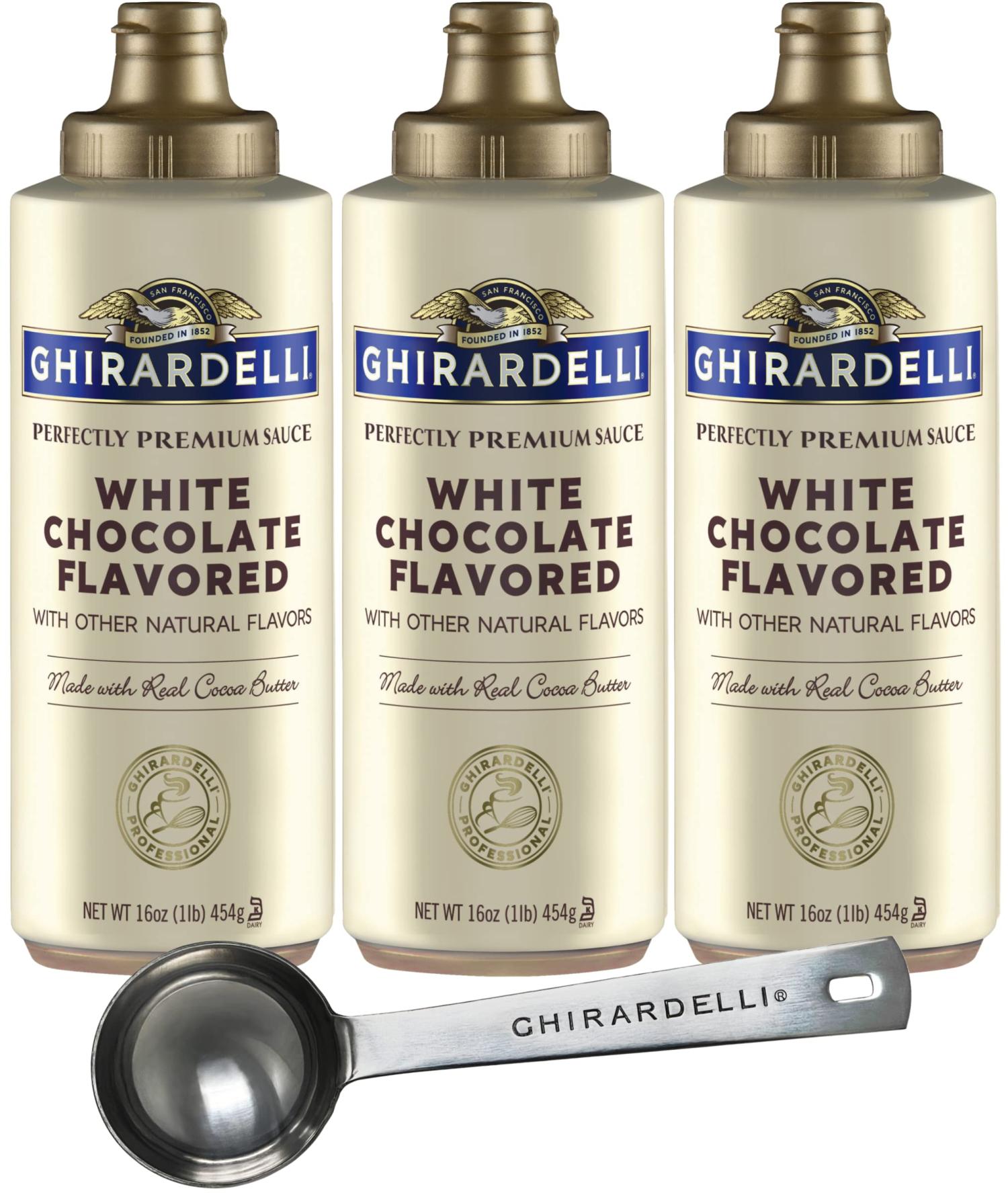 Ghirardelli White Chocolate Sauce Squeeze Bottles 16 oz (Pack of 3