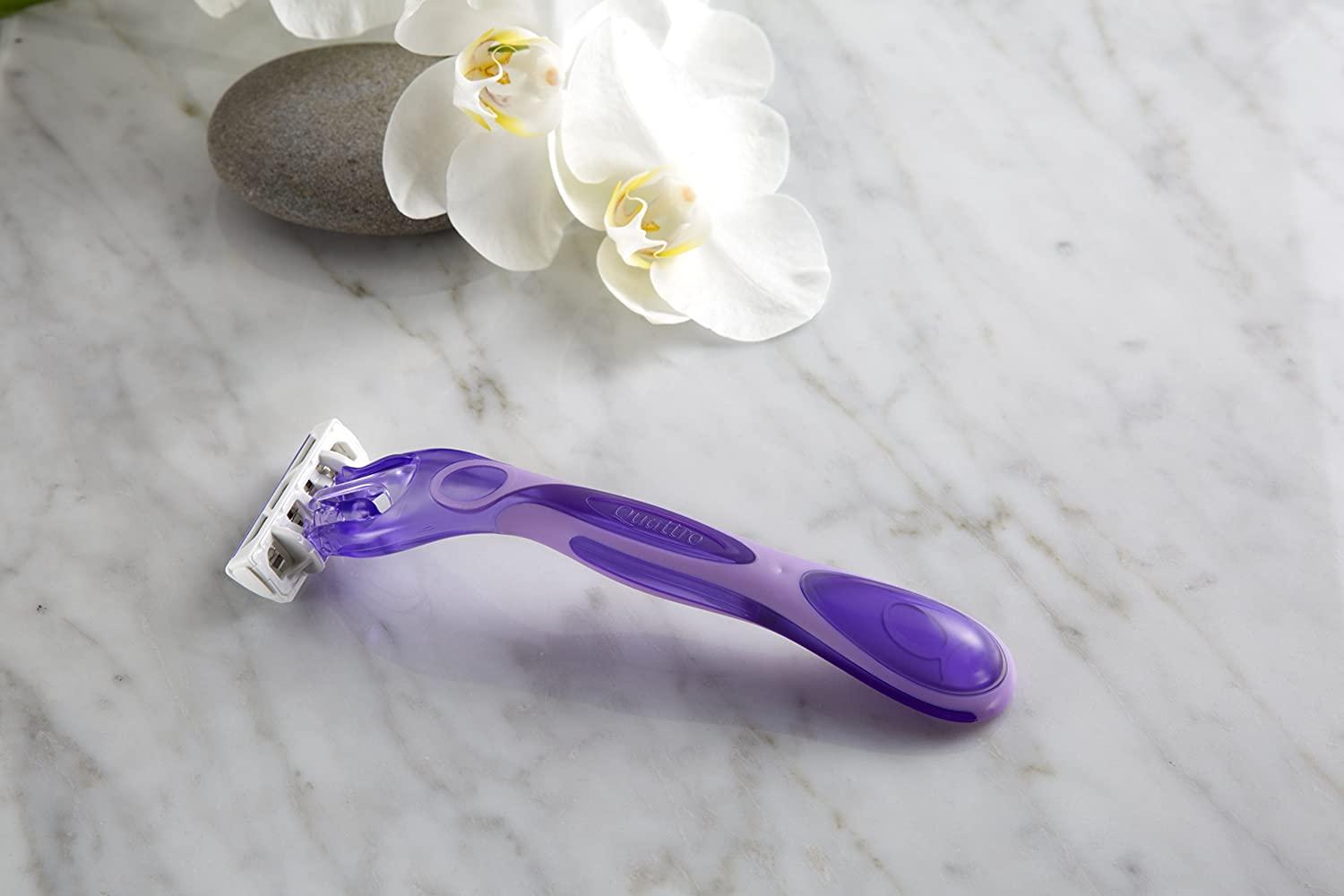 Schick Quattro You Exotic Violet Blooms Disposable Razors for