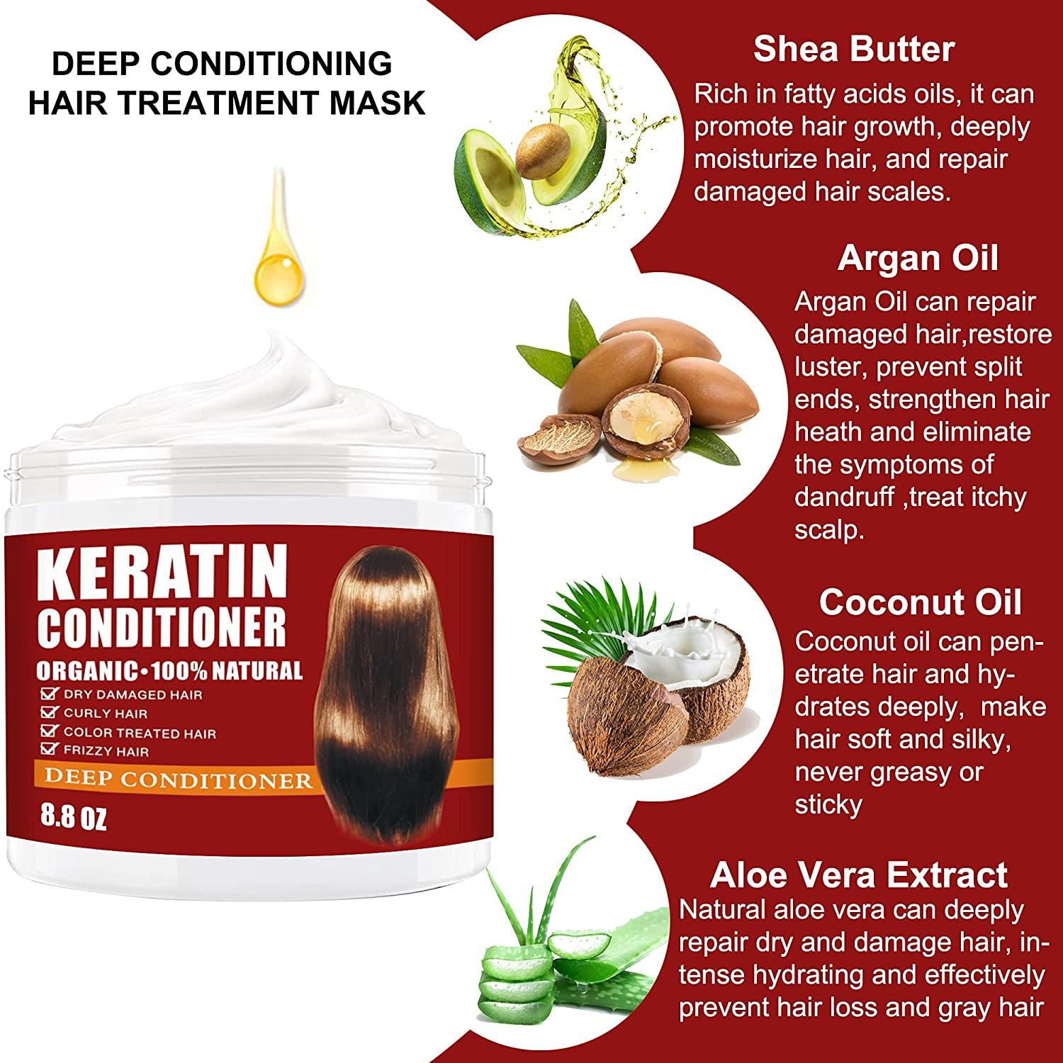 Keratin Hair Mask,2022 Deep Repair Damage Hair Root, 250ml Hair Mask for  Dry Damaged Hair,Hair Treatment Mask Keratin Hair & Scalp Treatment,Natural Deep  Conditioner Hydrating Hair Masque