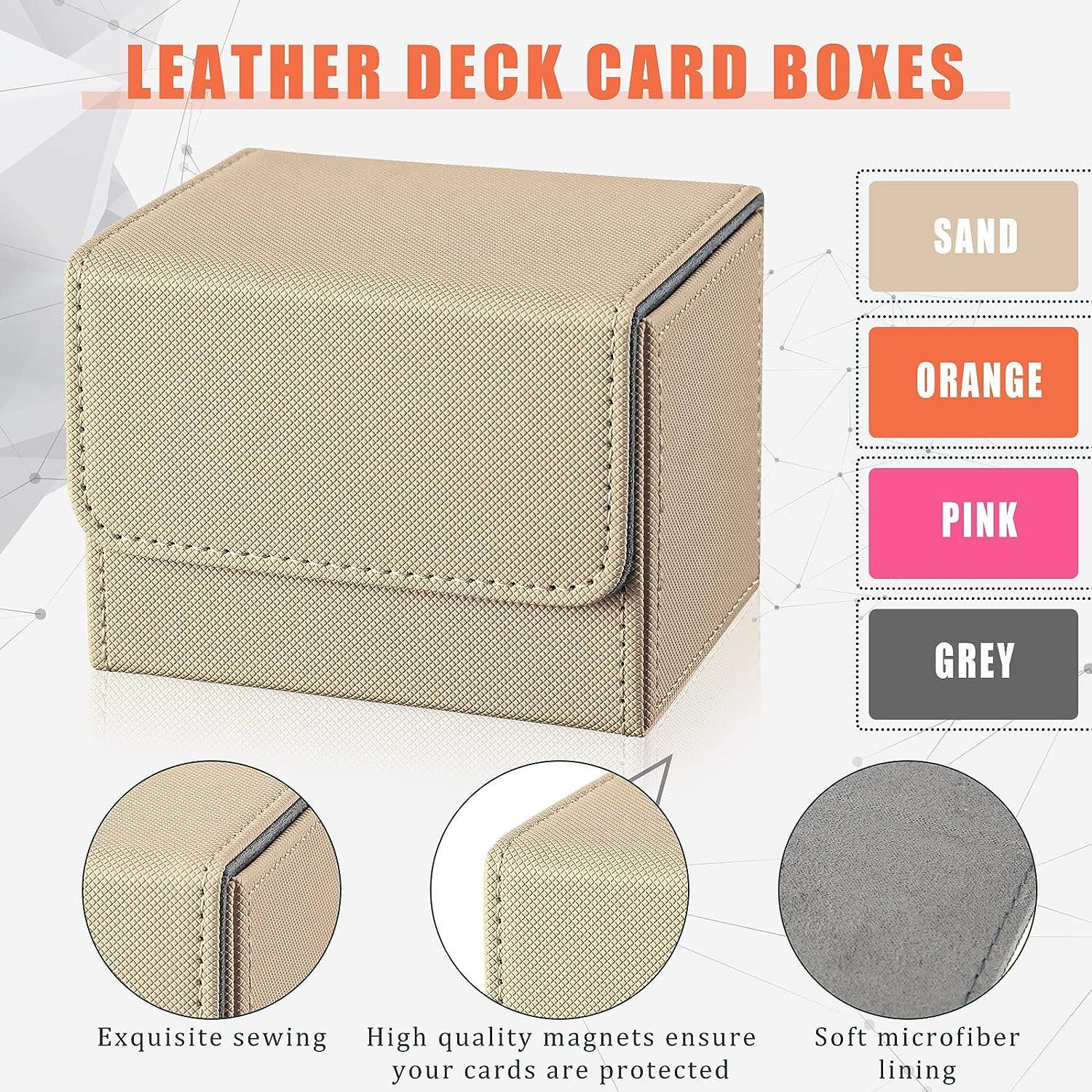 Yookeer 4-Piece Leather Deck Card Box Set for MTG Commander Decks - Gray, Orange, Pink, Horizontal | Buy Now with Express International Delivery | GoSupps.com Yookeer 4-Piece Leather Deck Card Box Set for MTG Commander Decks - Gray, Orange, Pink, Horizontal | Buy Now with Express International Delivery | GoSupps.com