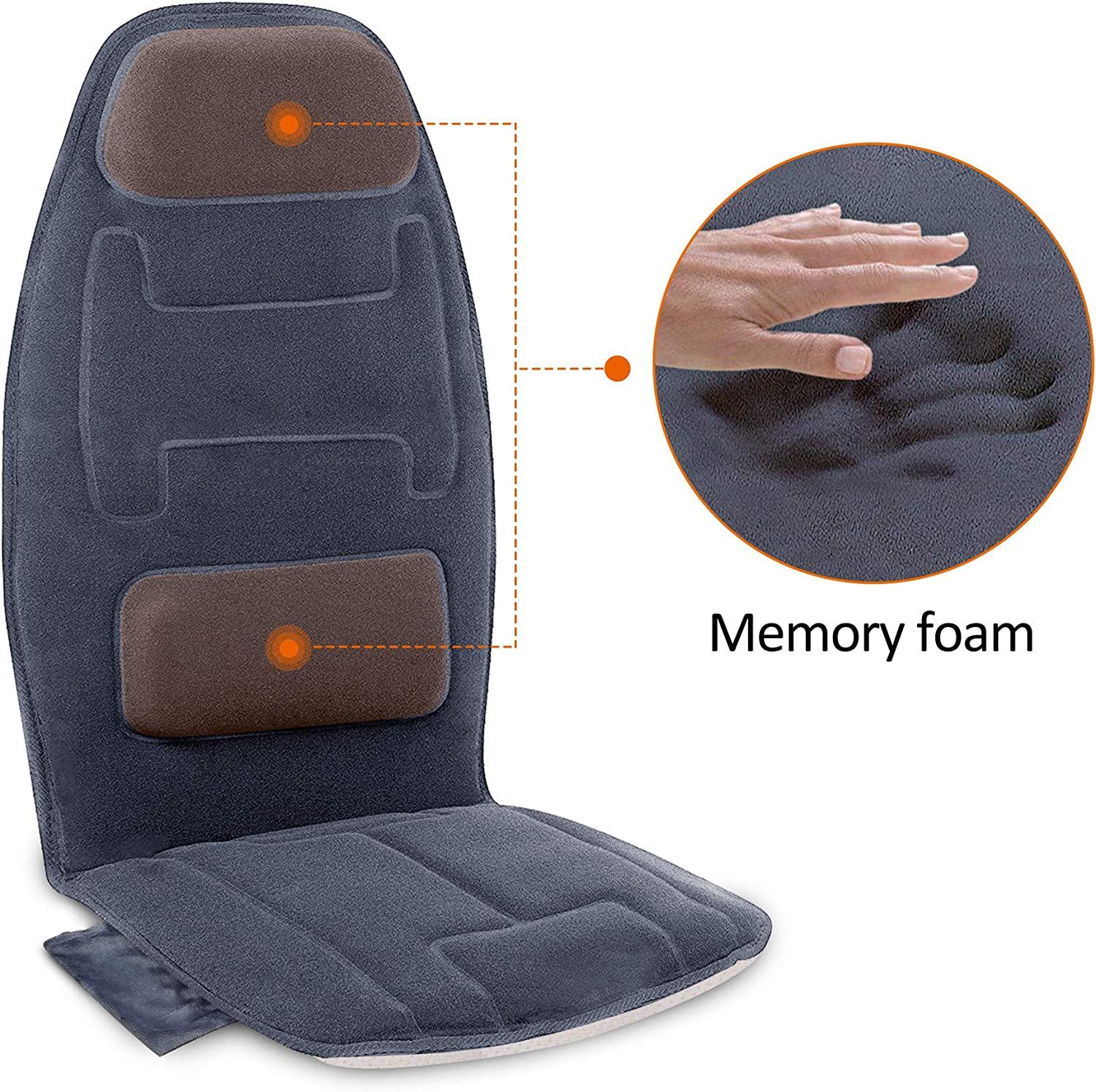Heat Massage Back Massager Massage Chair Vibrating Car Seat Cushion for Back  Neck Thigh with 8 Modes 3 Speed Heating for Home Office Car Seat Cushion  Mat 