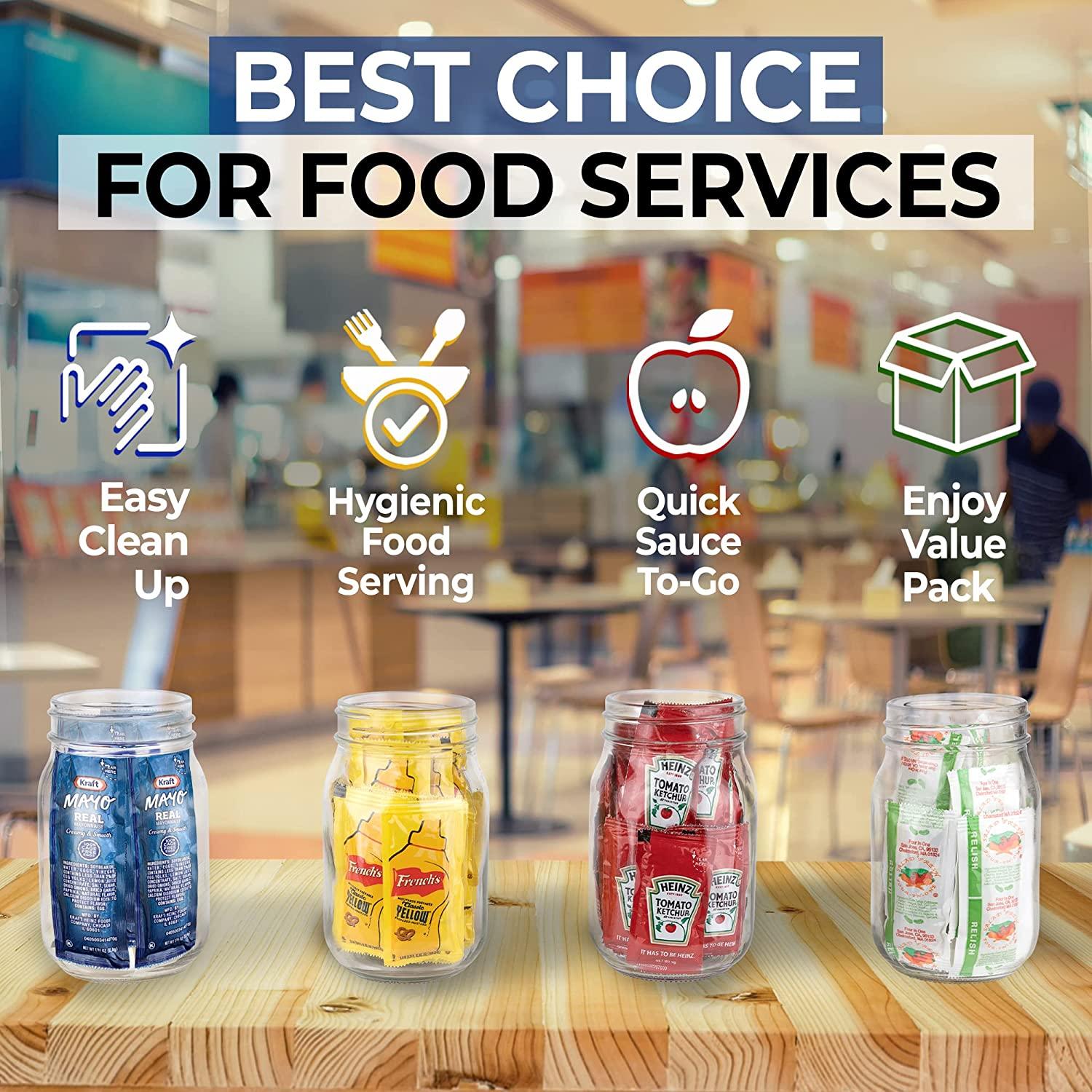 GrabnGo Condiment Packs 50 Single Serve Pouches of Each Ketchup