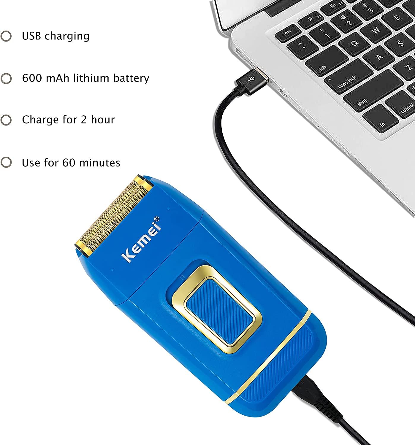 KEMEI Professional Electric Razor for Men Electric Foil Shaver Cordless