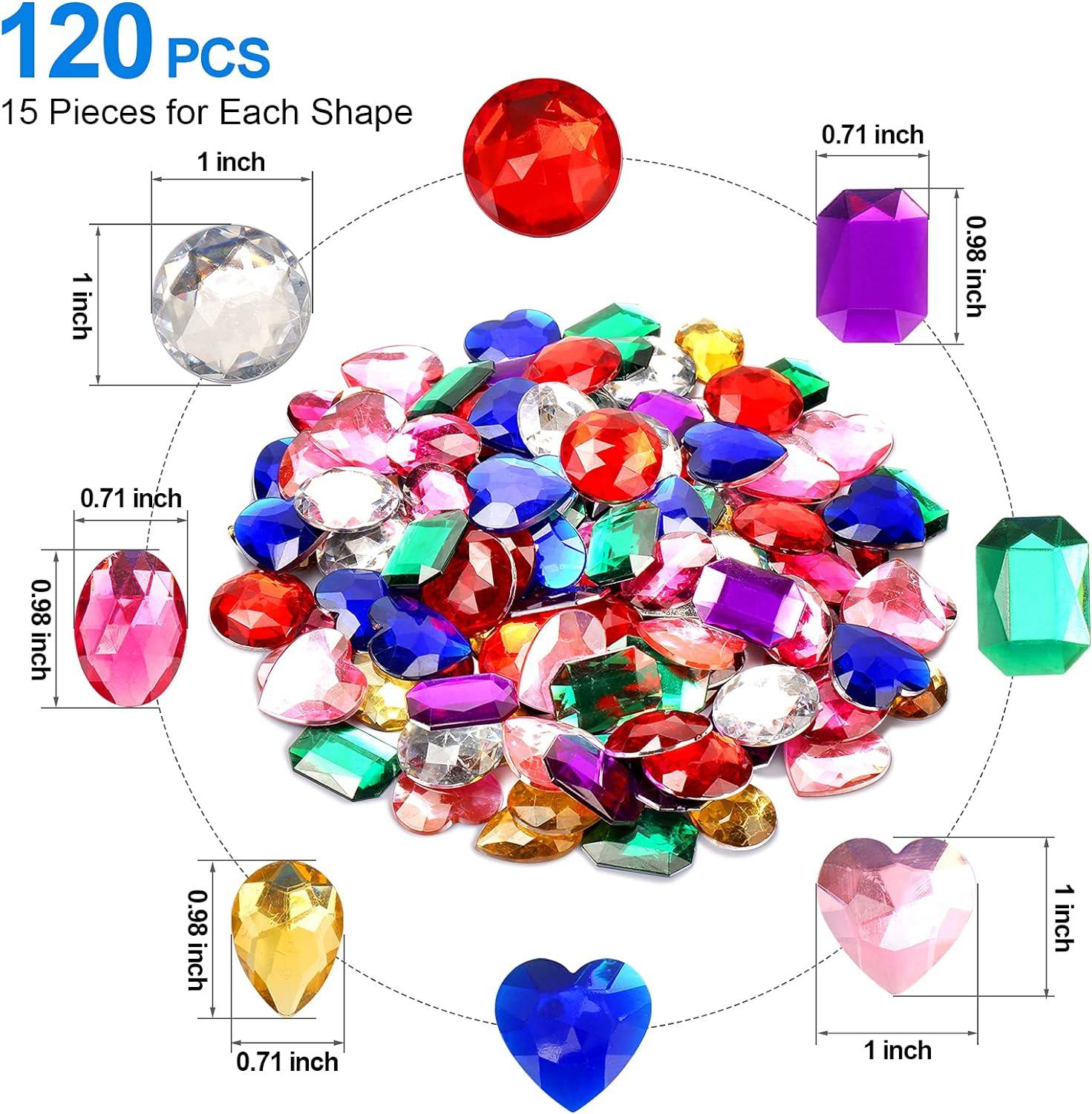 1 Jewels for Crafting Assorted Colorful Flat Back Heart Shaped Jewel Gems  Acrylic Rhinestones for Crafts Manualidades Accesorios Decoraciones Costume  Making Cosplay Jewels for Embelishments 120 Pack Multicolored 1_1 in
