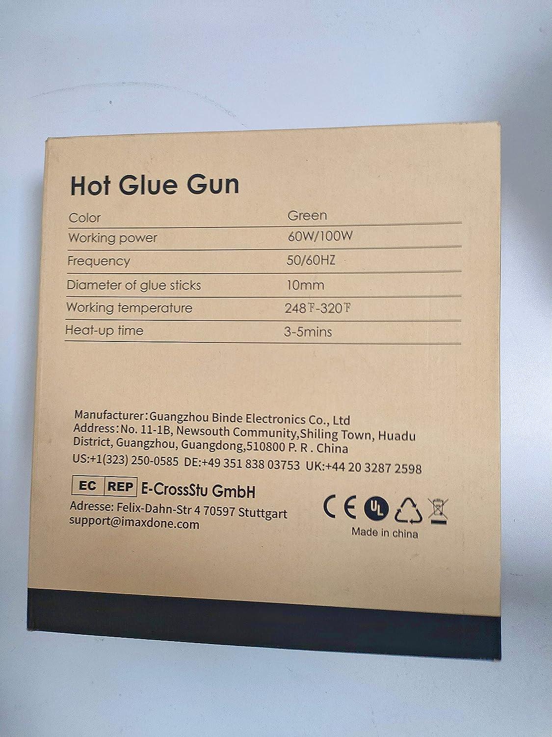 Hot Glue Gun Kit - MAXDONE Craft Full Size(Not Mini) Glue Guns Heavy Duty  Hot Glue Gun with 12pcs Glue Sticks(0.43'' x 8) 60/100w for DIY Art Green