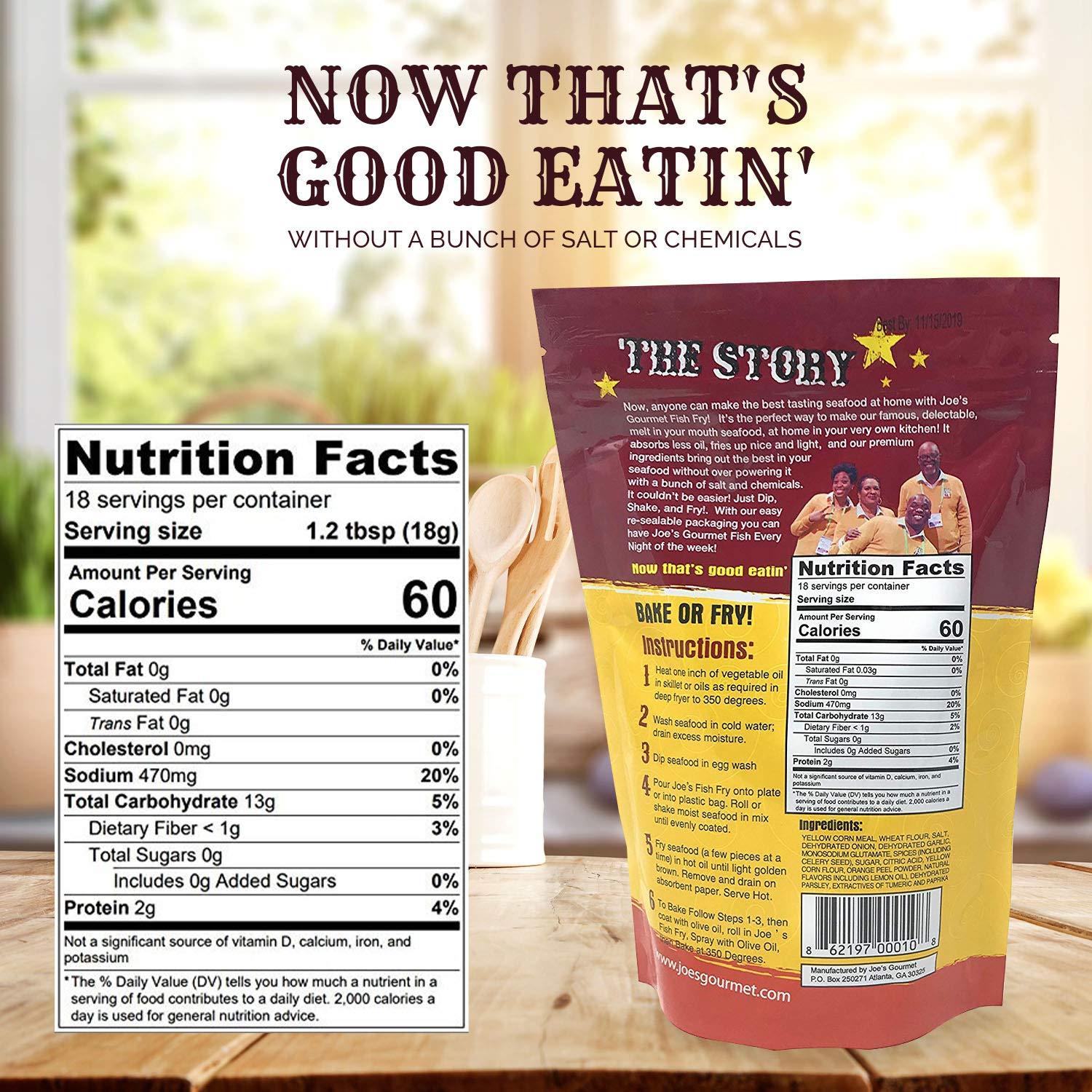 Joe's Gourmet Fish Fry Seafood Breading Mix As Seen on Shark Tank Seasoned Coating Mix for