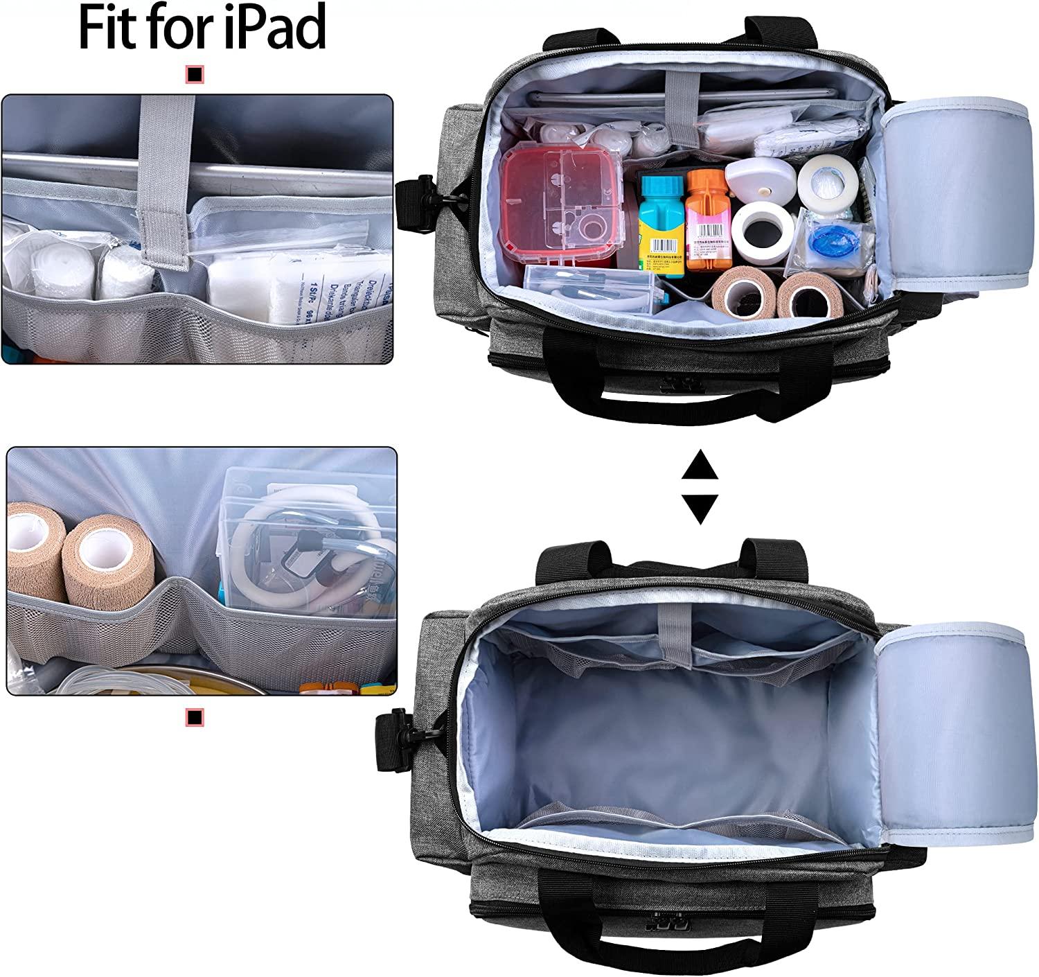 Trunab Grey Medical Supplies Bag with Handle and Shoulder Strap Ideal