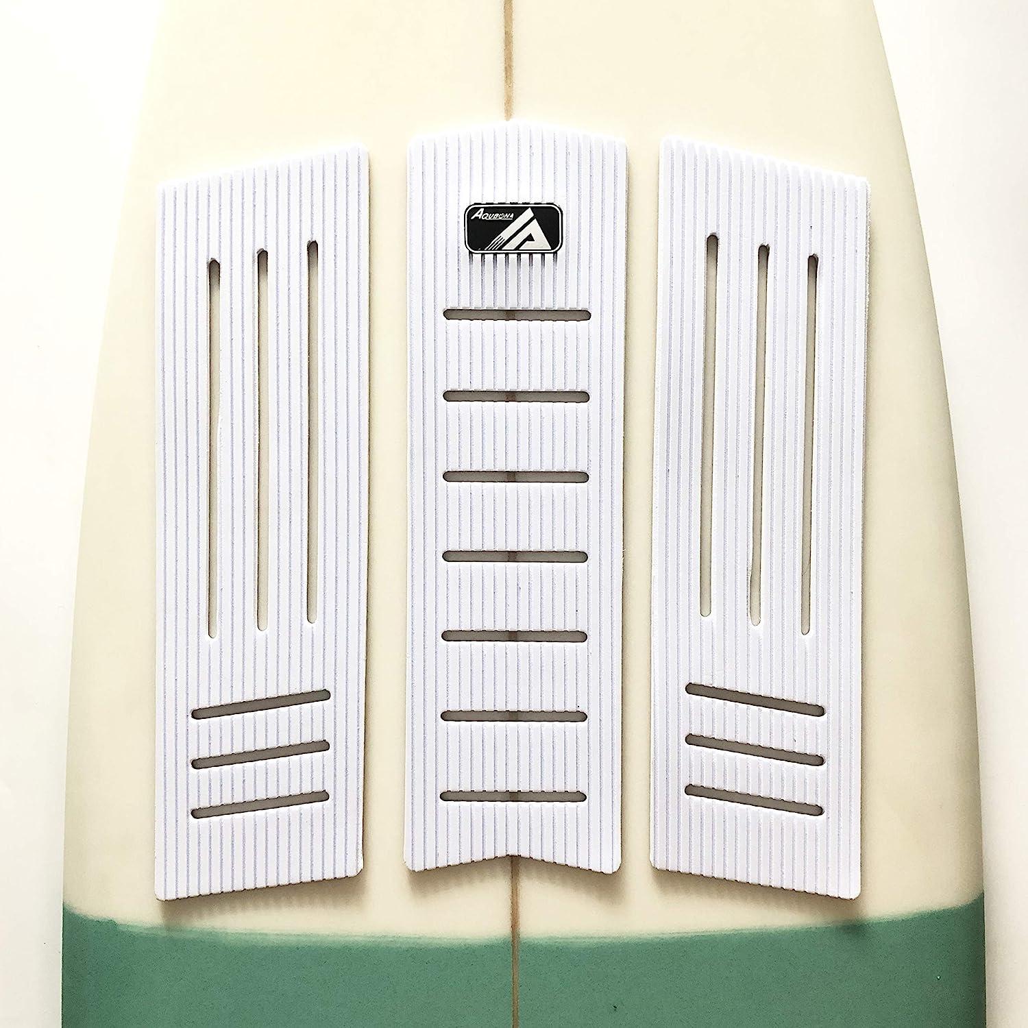 AQUBONA 3Piece Stomp Pad Surfboard EVA Traction Pad with 3M Adhesive Professional Tail Pad