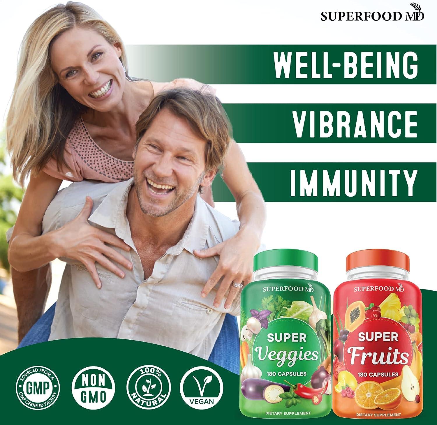 360 Superfood Fruit and Veggie Capsules 100 Whole Super Fruit and