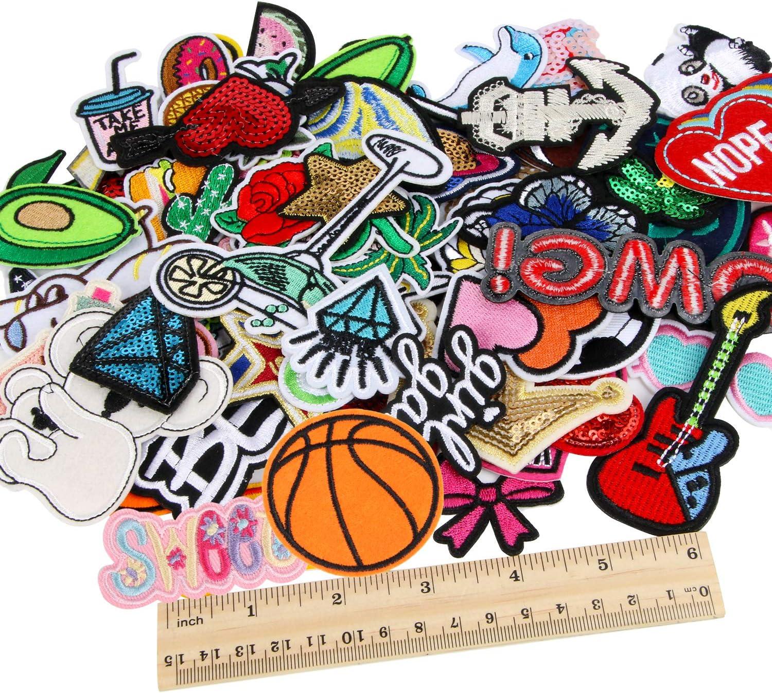 Self Adhesive Embroidered Iron On Patches Cute Sew on Applique for Clothing  Jackets Jeans Repair Decor Patches for DIY Clothing Backpack Dress Hat