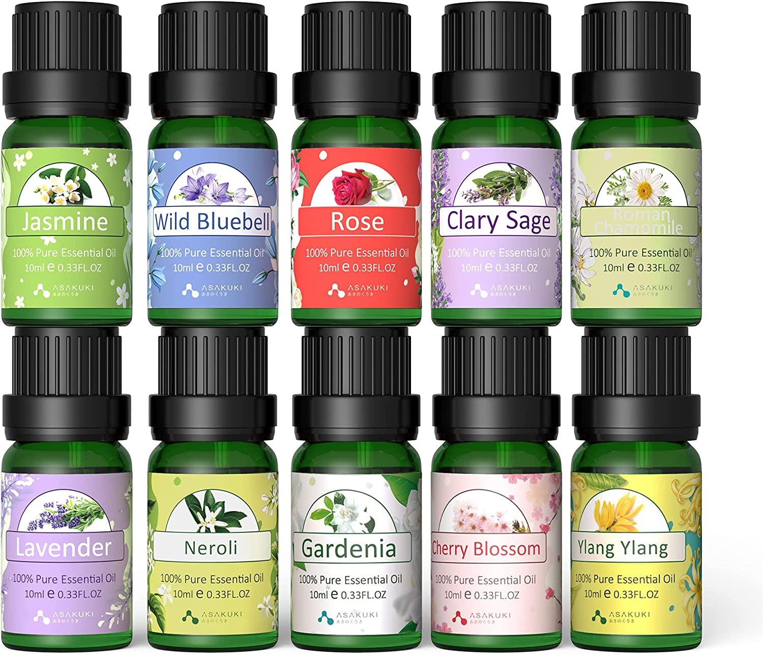 Oils for Diffuser 100% Pure Essential Oil Blends Handcrafted, Vegan,  Aromatherapy Oils for Diffusing Home Fragrance Housewarming Gift 