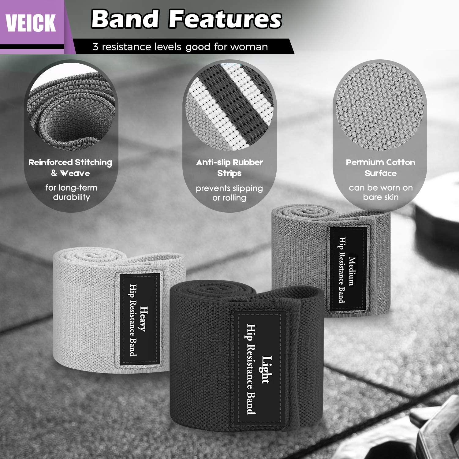 VEICK Resistance Bands, Exercise Bands, Workout Loop Bands for Women