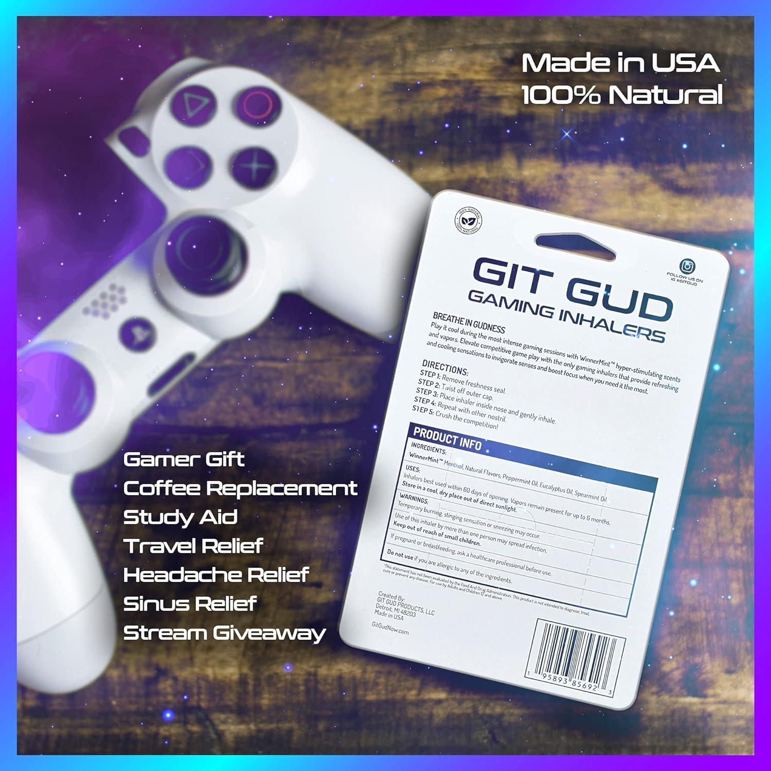 GIT GUD Gaming Nasal Sticks  Stimulating Aromatherapy Mint