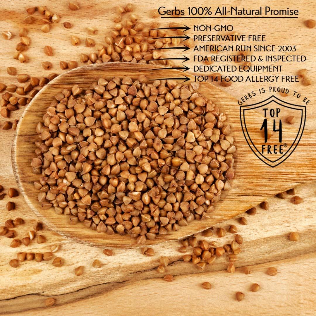 GERBS Buckwheat Grain Groats 4 LBS. Premium Grade Top 14 Food Allergy