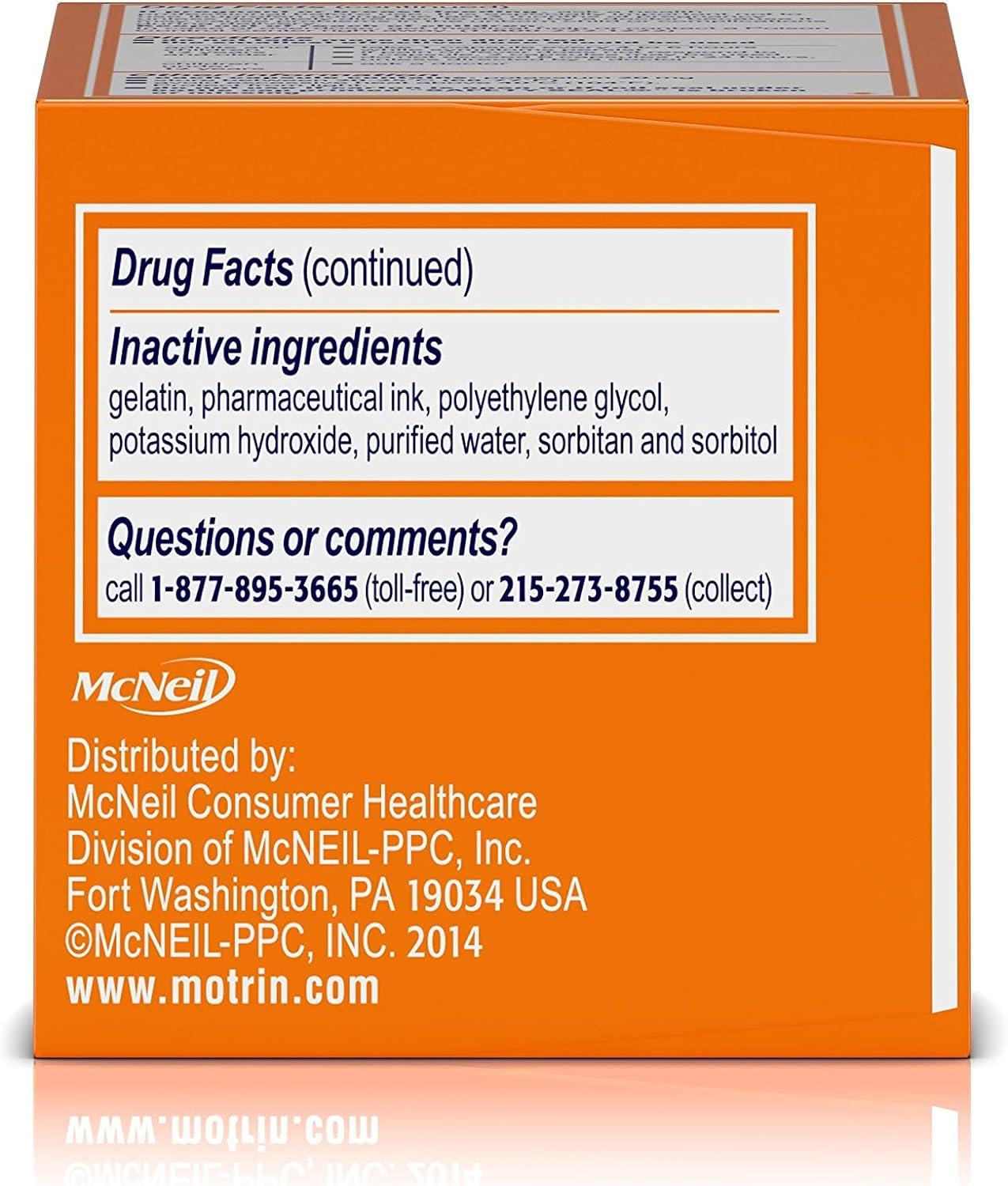 Motrin LiquidGels 200mg Ibuprofen 80 Count Bottle