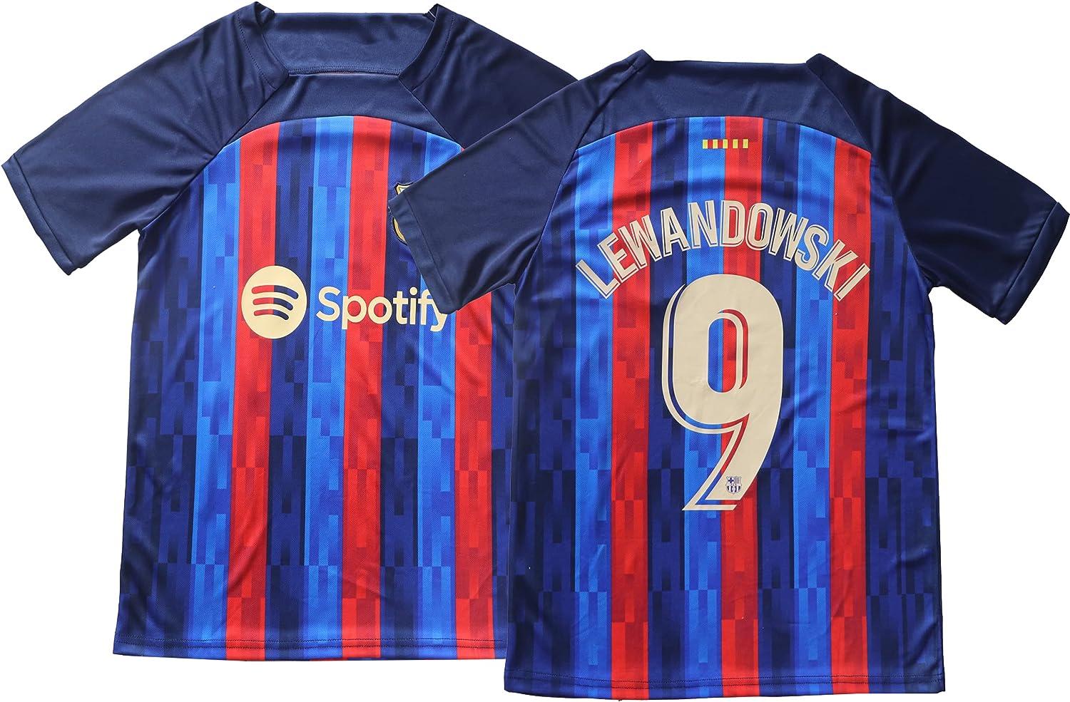 WINKIZIL 2022/2023 Barcelona Home #9 Robert Lewandowski Soccer