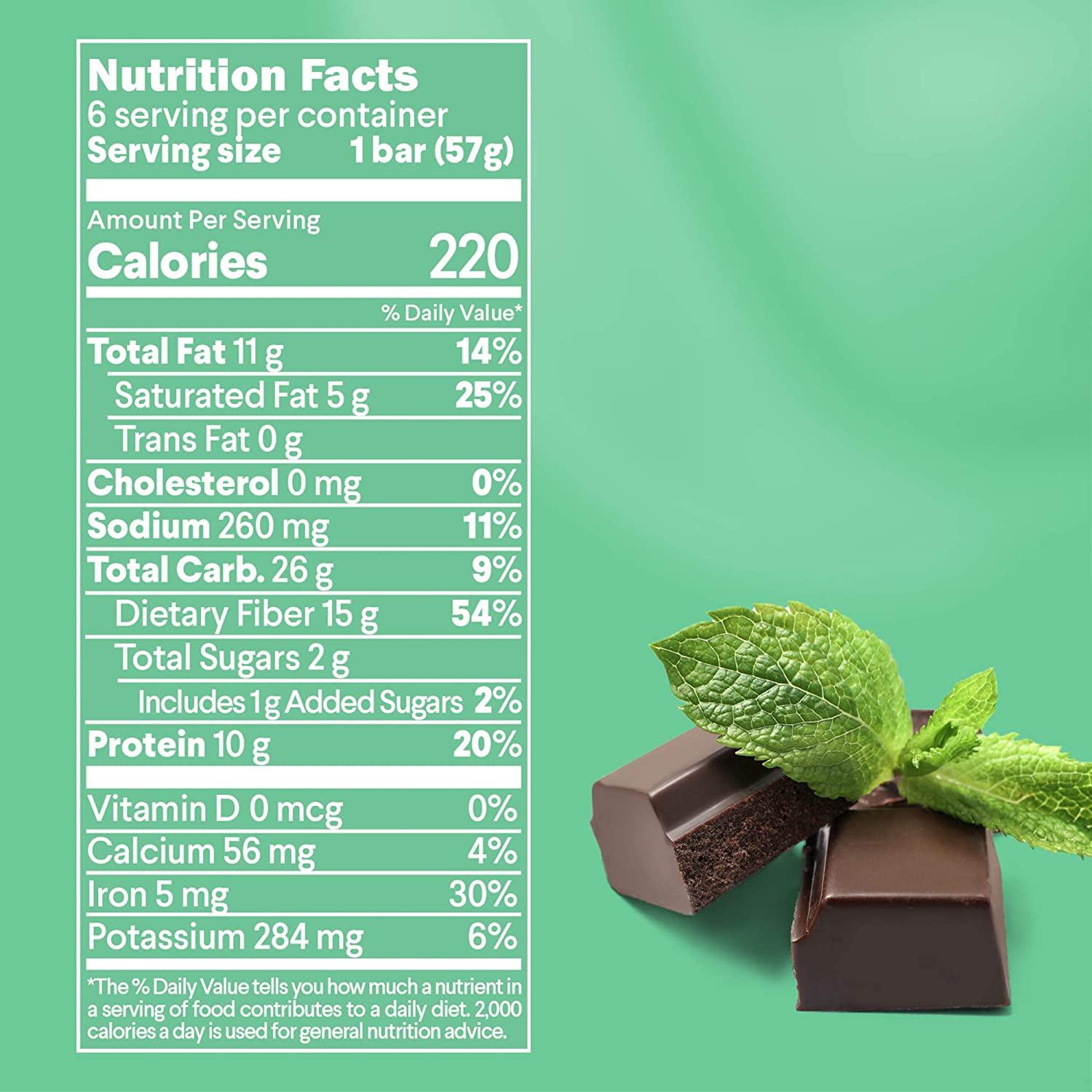 R.E.D.D. Bar, Vegan Protein Bar, Low Sugar & GlutenFree, Mint