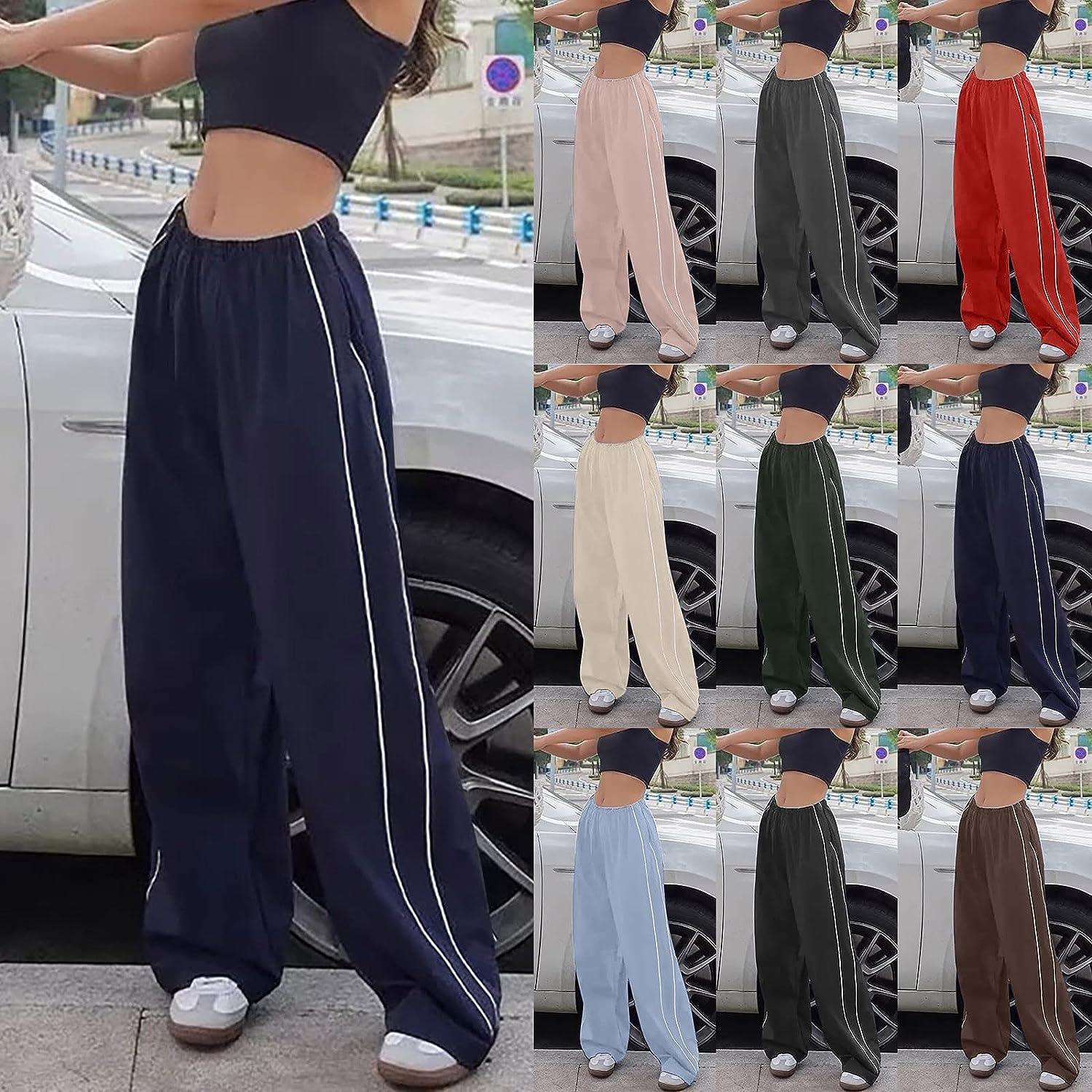 Y2K Womens Cargo Pants Low Waist High Street Streetwear With Wide