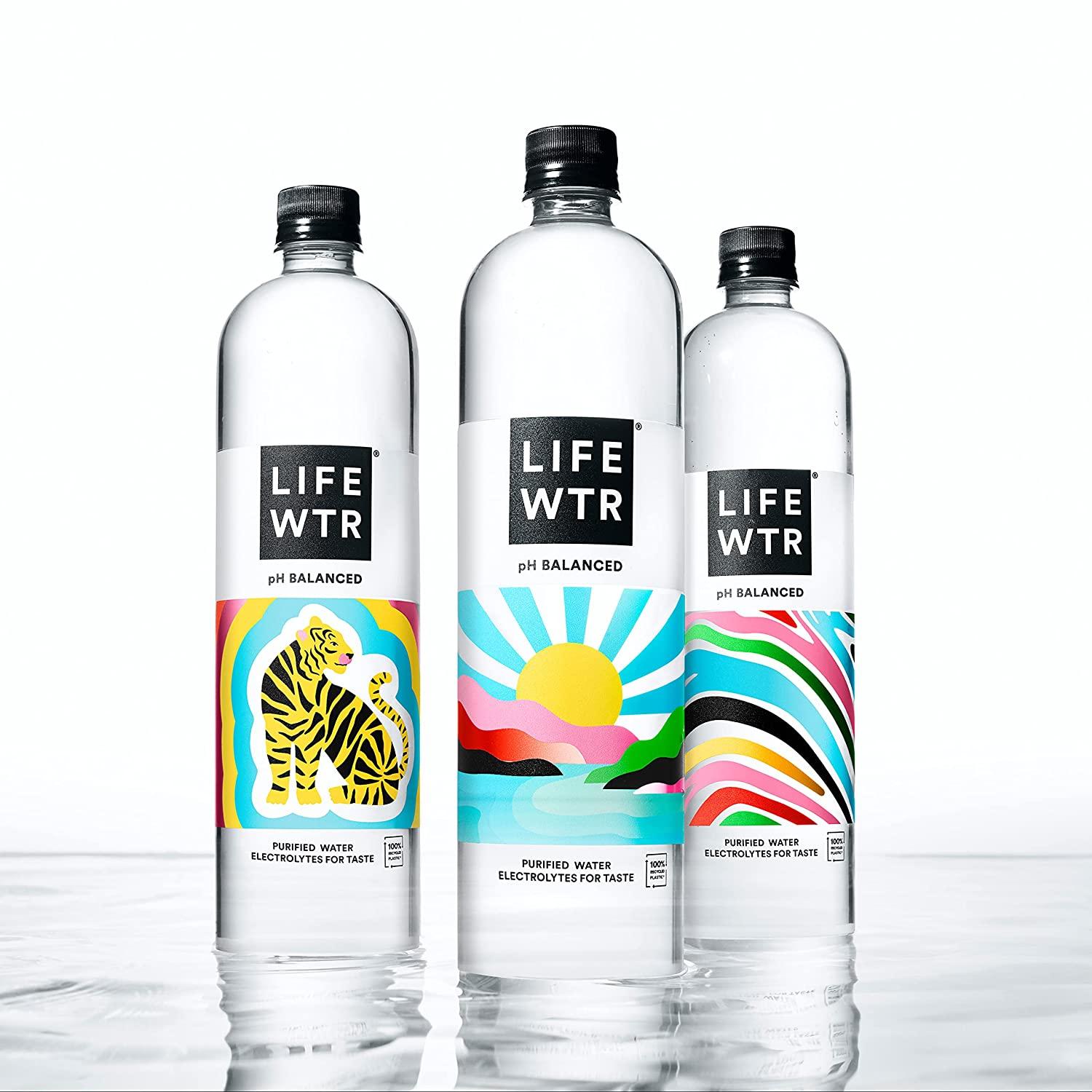 LIFEWTR Premium Purified Water 23.7 Fl Oz (Pack of 12) - pH