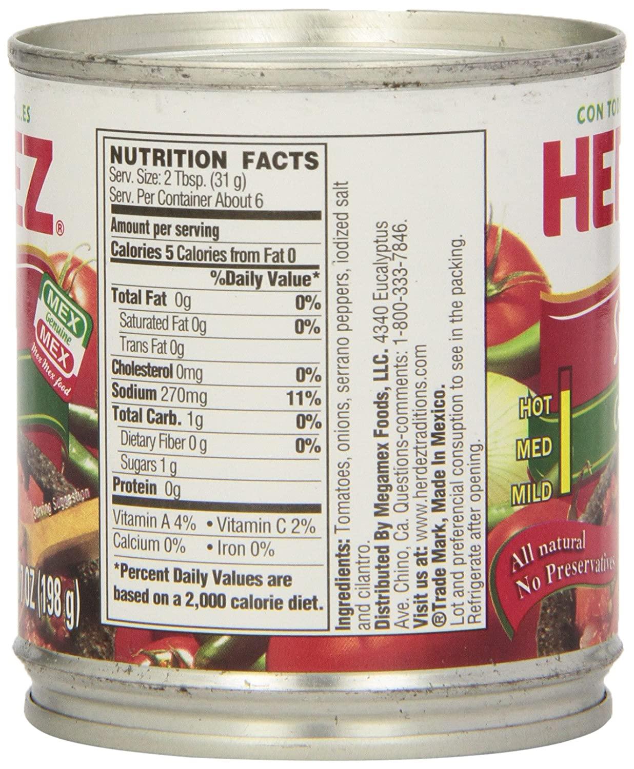 Herdez Salsa Casera, 7 Ounce Can (Pack of 12)