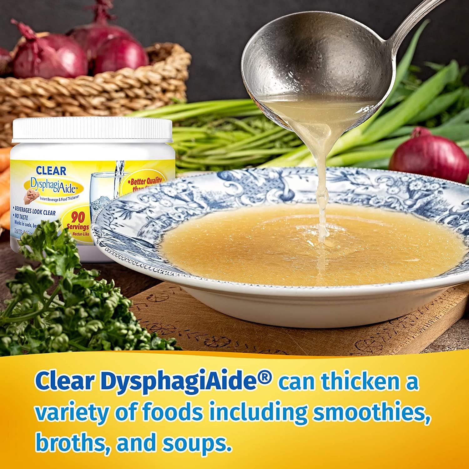 Clear DysphagiAide Thickener Powder, Instant Thickener for Liquids and