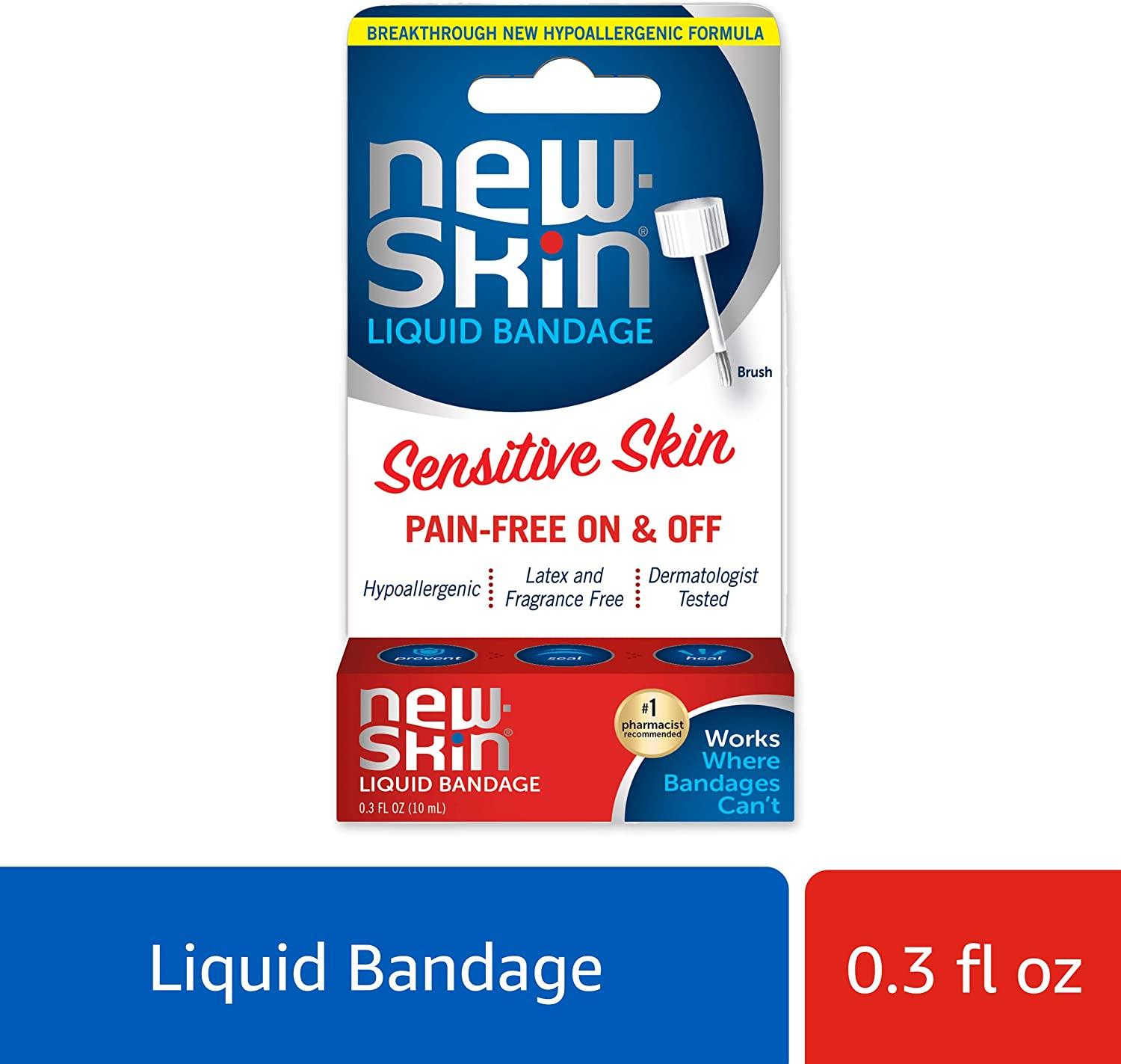 NEWSKIN Sensitive Skin Hypoallergenic Liquid Bandage for Minor Cuts