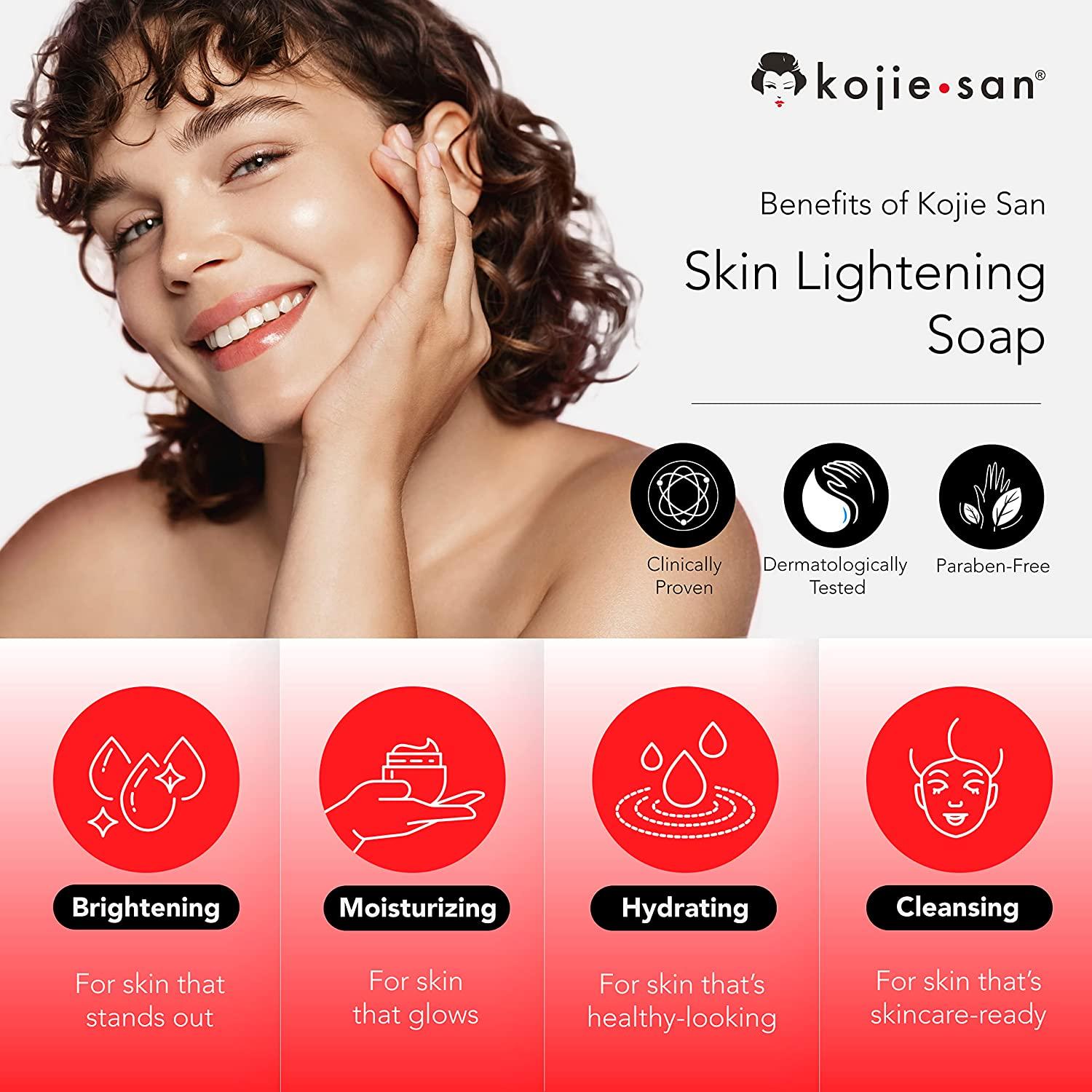 Kojie San Skin Lightening Soap with Coconut & Tea Tree Oil 3 Bars