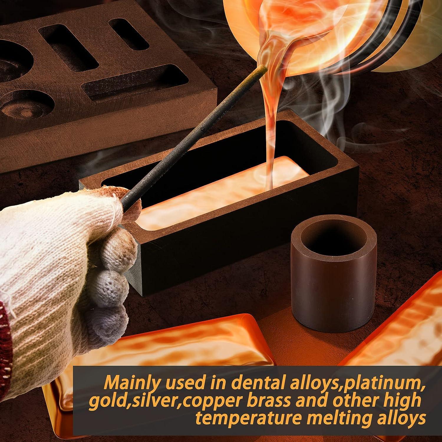 9 Pcs Graphite Torch Melting Casting Kit Graphite Crucible Set Ingot