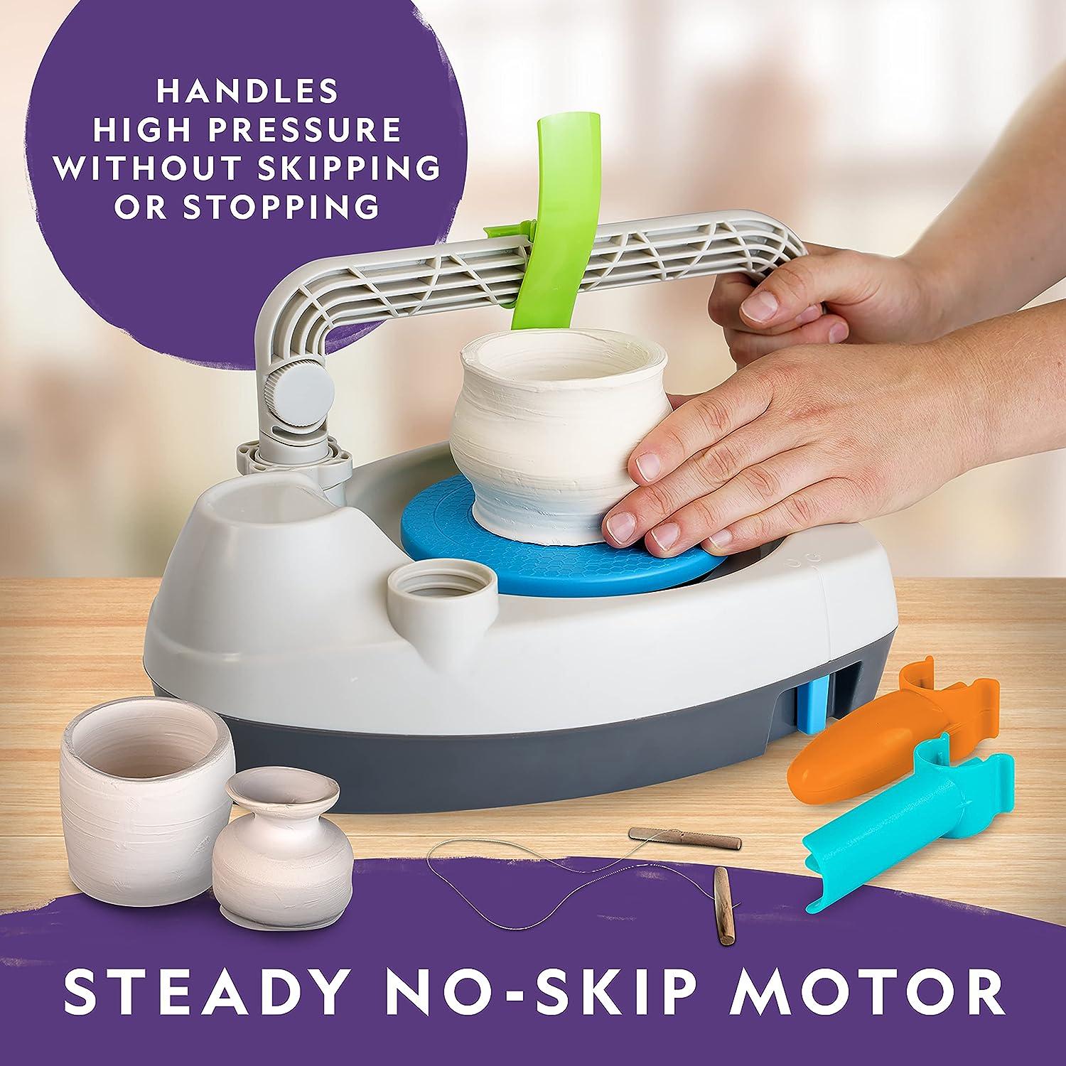 NATIONAL GEOGRAPHIC Pottery Wheel for Kids Complete Pottery Kit for