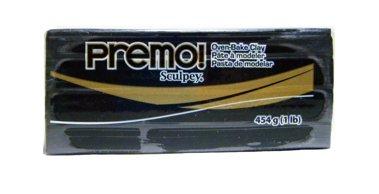 Sculpey Premo Polymer Oven-Bake Clay Black Non Toxic 1 lb. bar Great for  jewelry making