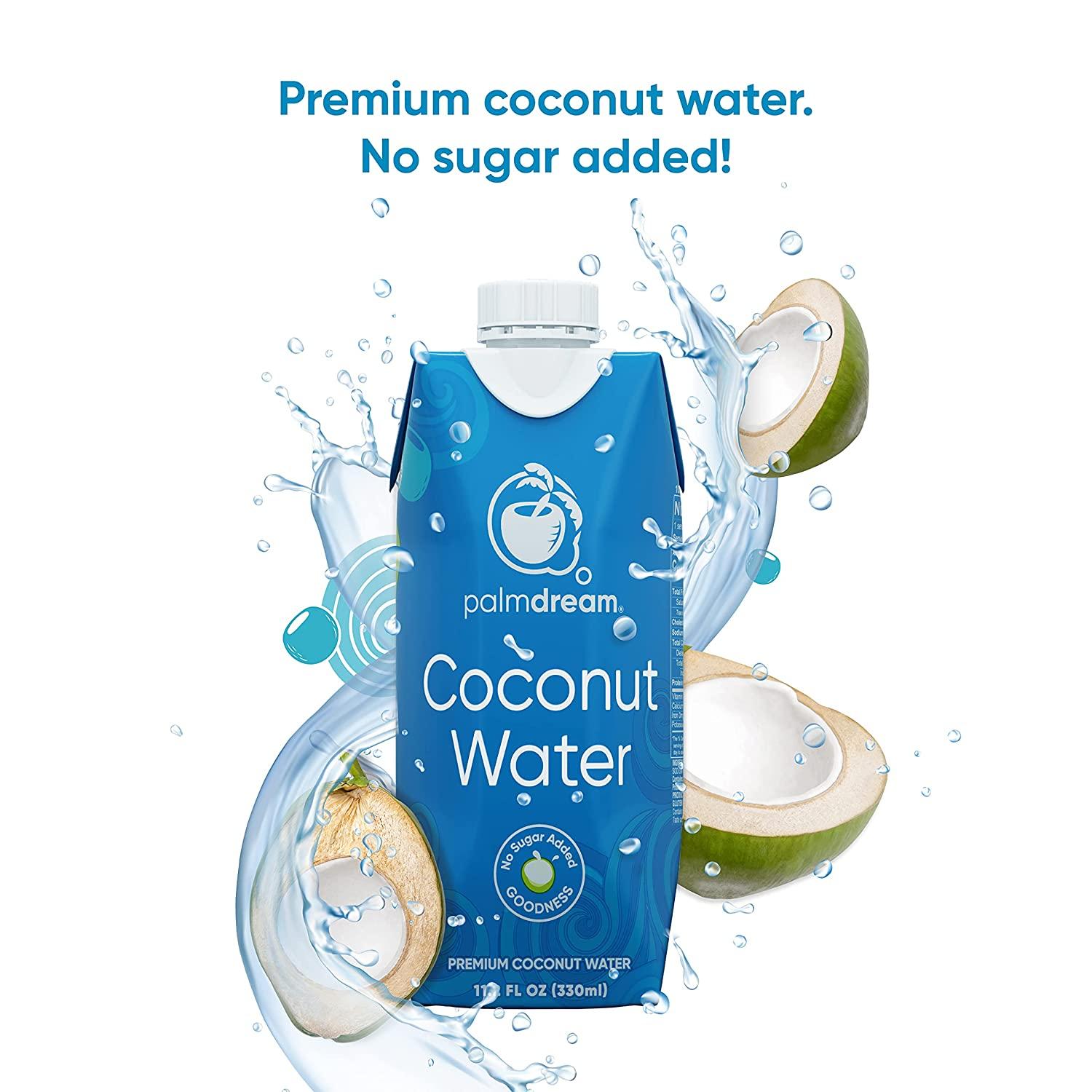 Palmdream Coconut Water No Sugar Added Premium NonGMO Coconut