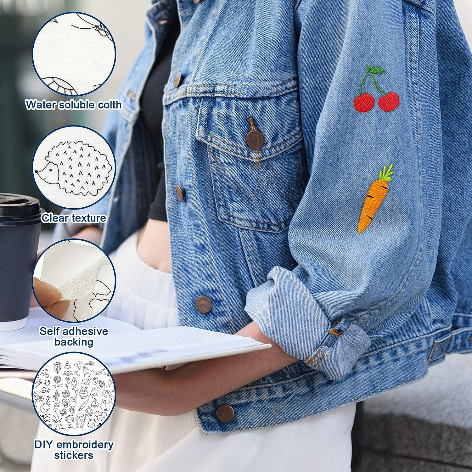  78 Pcs Water Soluble Embroidery Patterns Stabilizers, Stick and  Stitch Embroidery Transfers Paper Tear Away Embroidery Stabilizer with  Nature Patterns for Embroidery Hand Sewing Lover (Nature)