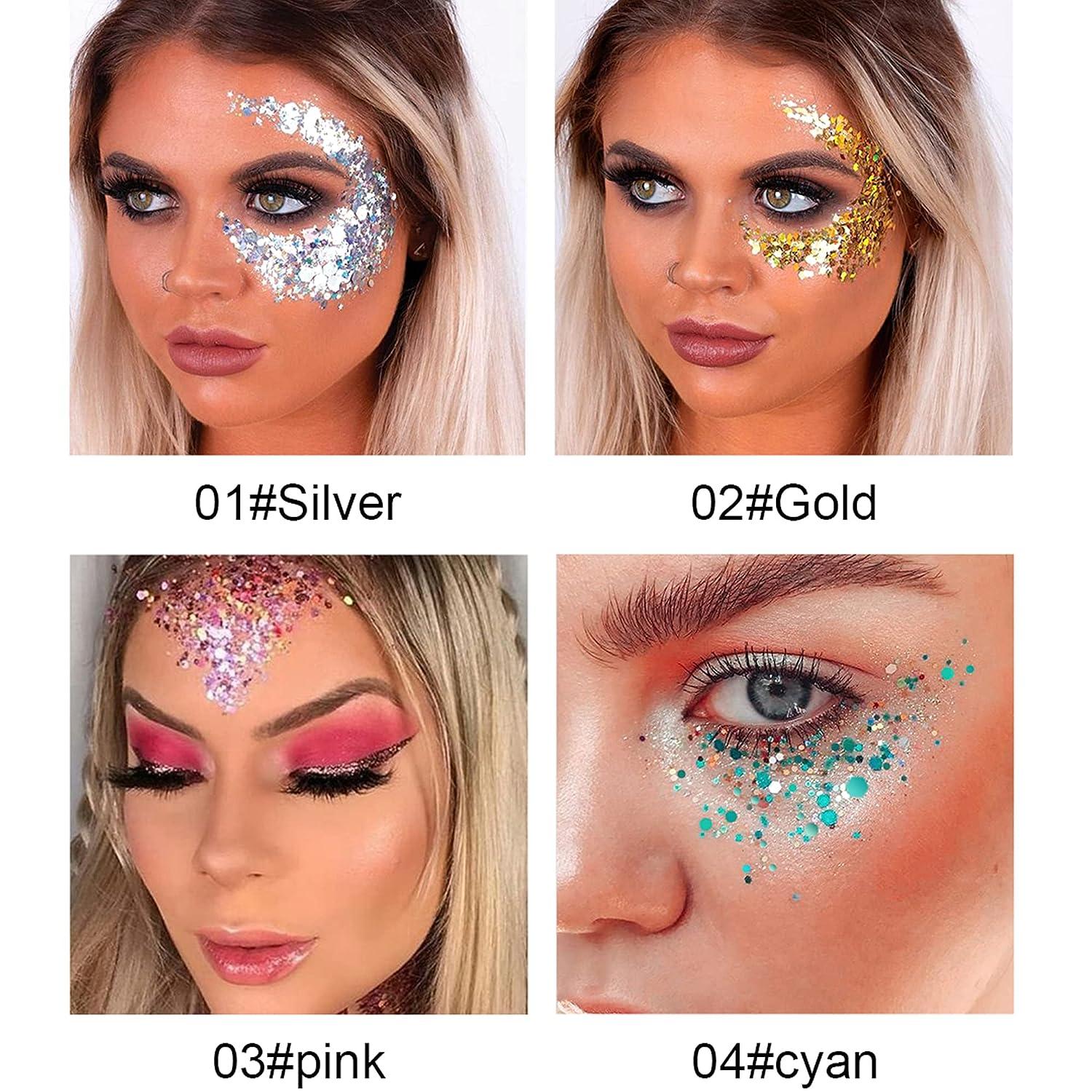CCBeauty Holographic Body Glitter Gel for Face, Hair & Nails