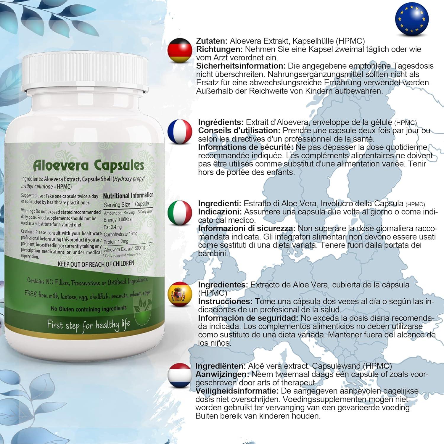 Organic Aloe Vera Capsules - Natural Digestive Support | [Brand Name] | Buy  Now with Express International Delivery | GoSupps.com
