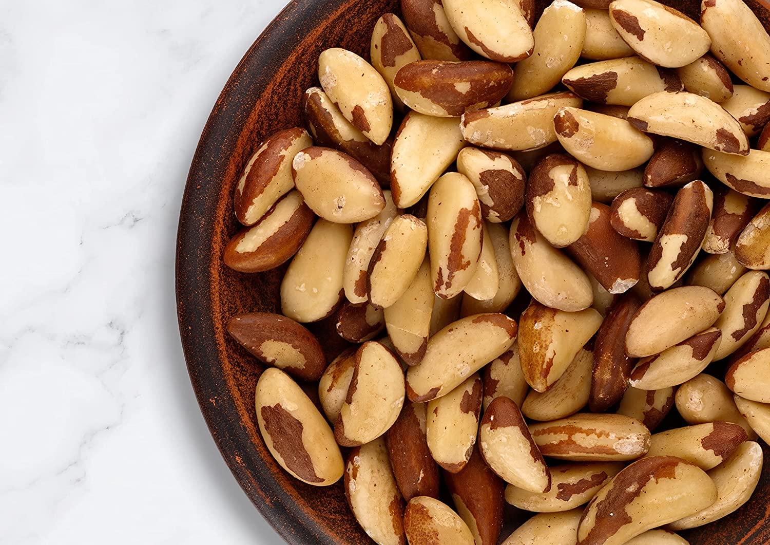 Dry Roasted Brazil Nuts with Himalayan Salt, 8 Ounces Oven Roasted