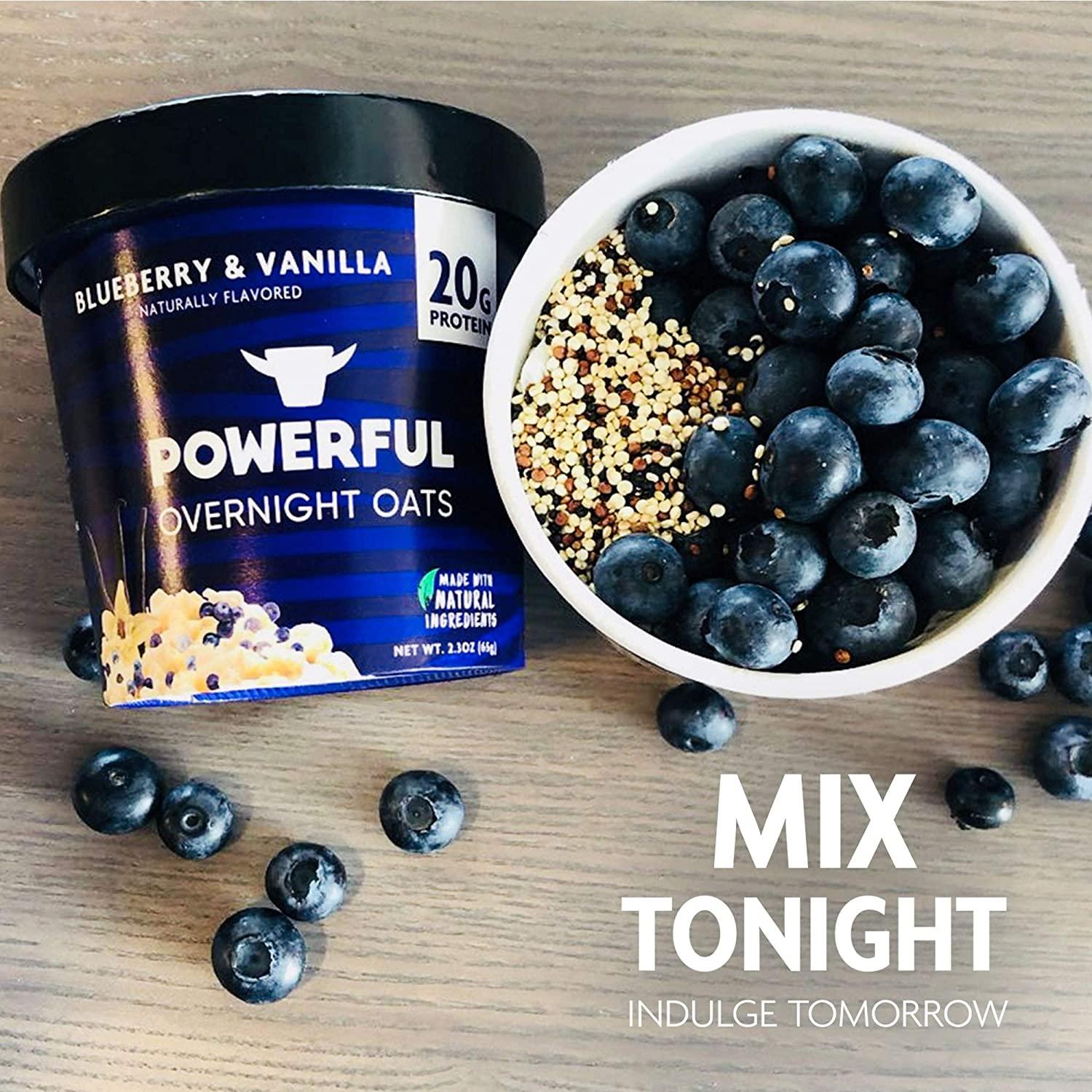 Powerful Overnight Oats Oatmeal Cup, High Protein, Whole Grain, Kosher