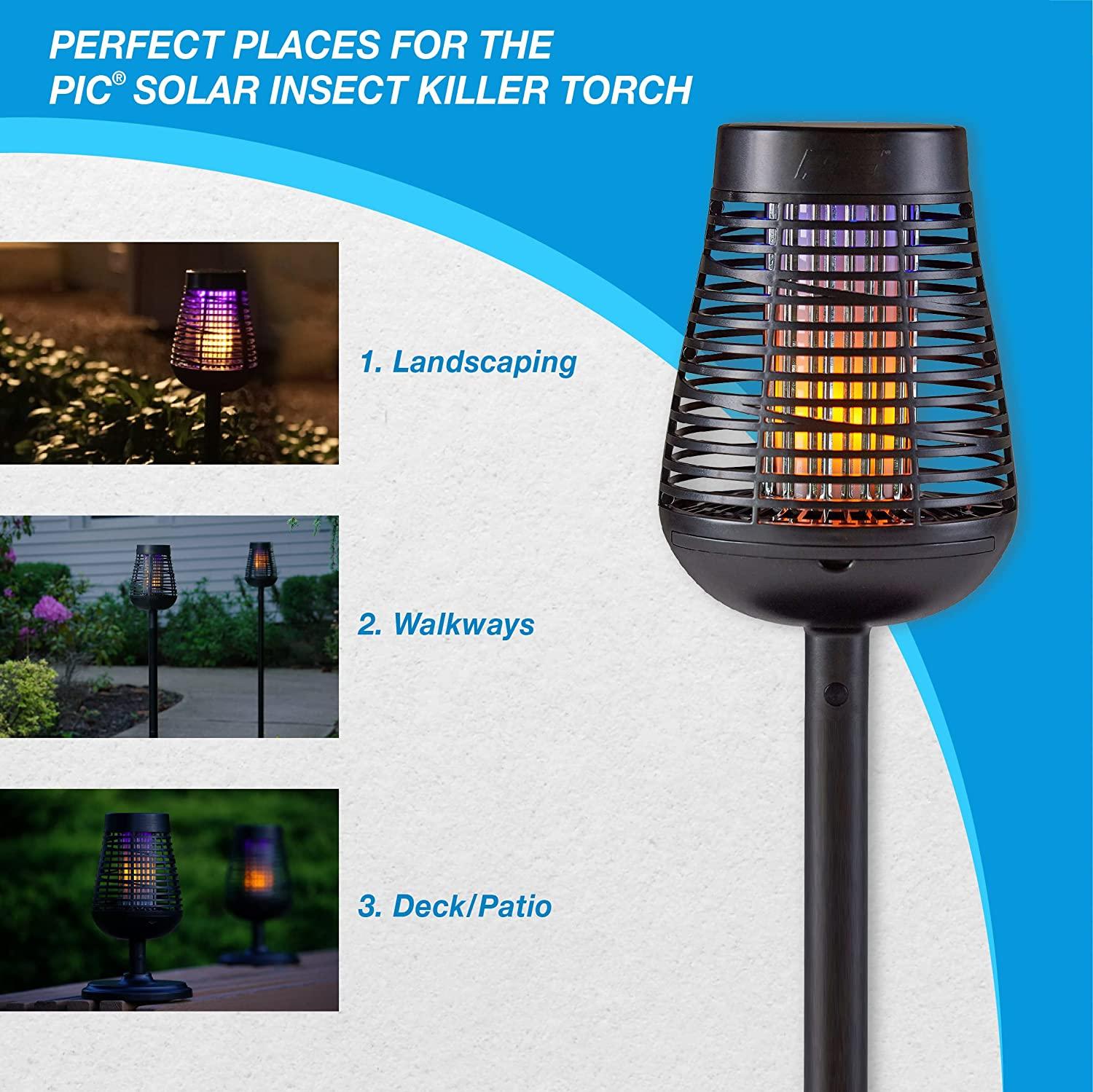 PIC Solar Insect Killer Torch (DFST), Bug Zapper and Accent Light