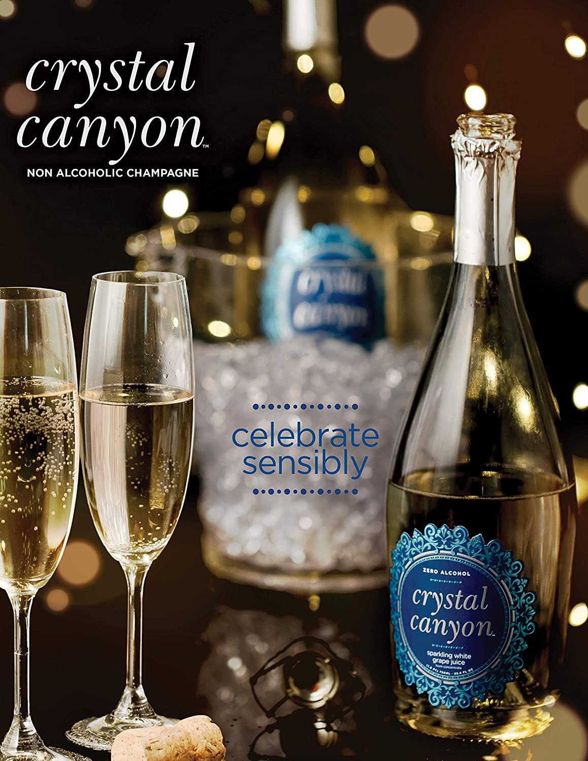 Crystal Canyon Sparkling Non Alcoholic Champagne Style Wine 25.4oz (2