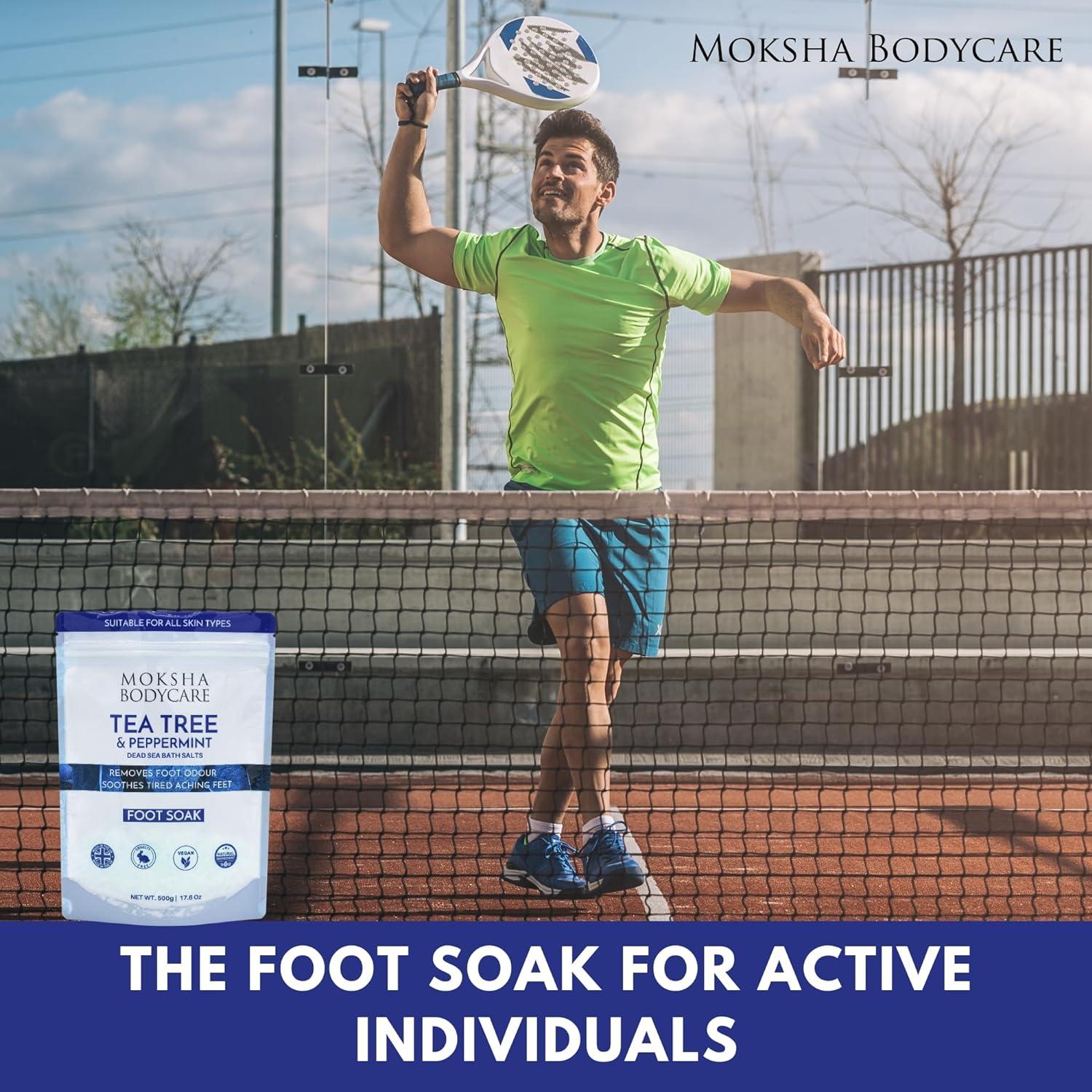 Foot Soak with Tea Tree Oil and Dead Sea Salt Made in UK Helps Treat