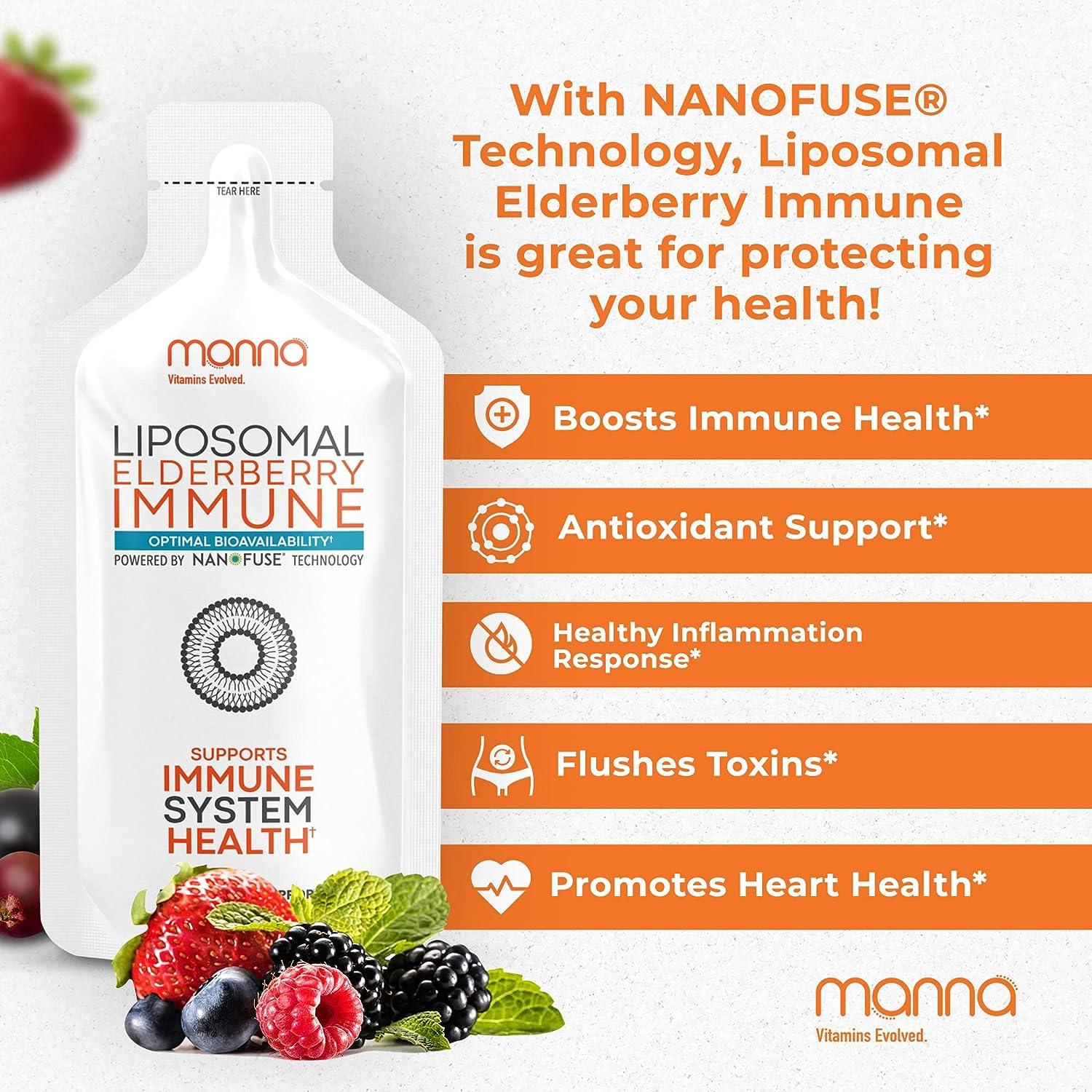 Manna Liposomal Elderberry Immune Elderberry with Zinc & Vitamin C