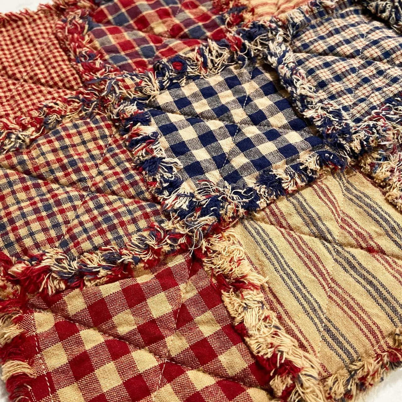40+ American Heritage Charm Pack Red Blue 6 inch Precut Cotton Homespun  Fabric Squares by JCS 6 inch Squares