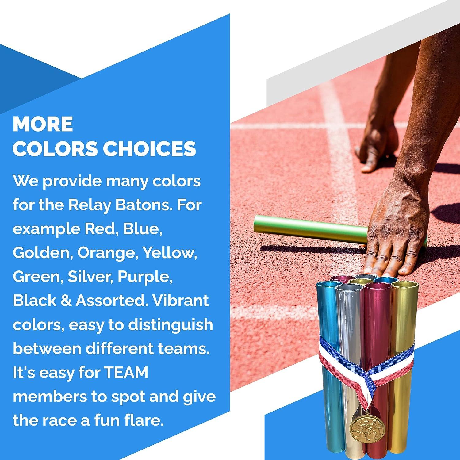 Ace Creations Aluminum Relay Batons for Track and Field Races, Gym, Phy