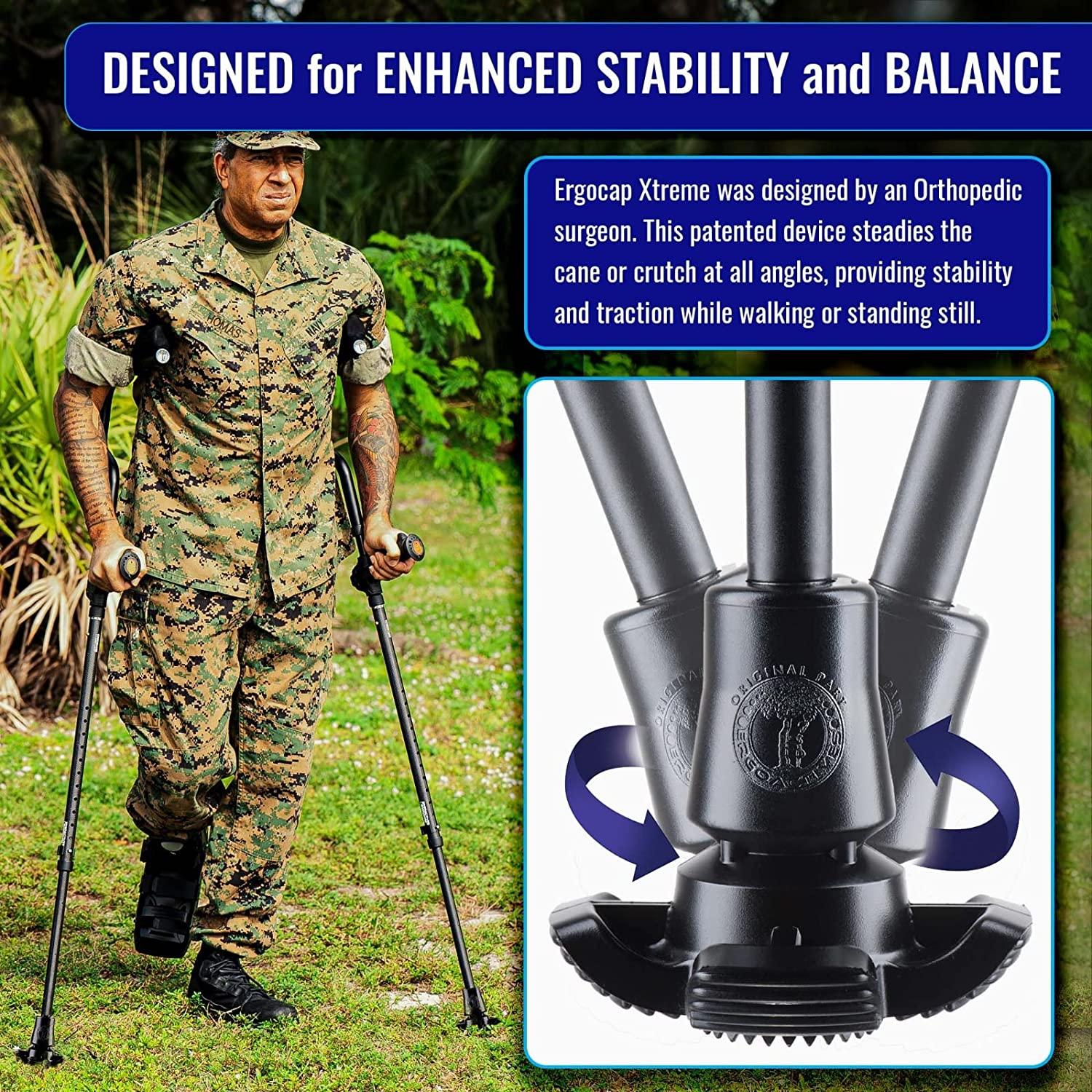 Ergocap XTreme Terrain with Retractable Metal Spikes for Ice/Snow/Mud