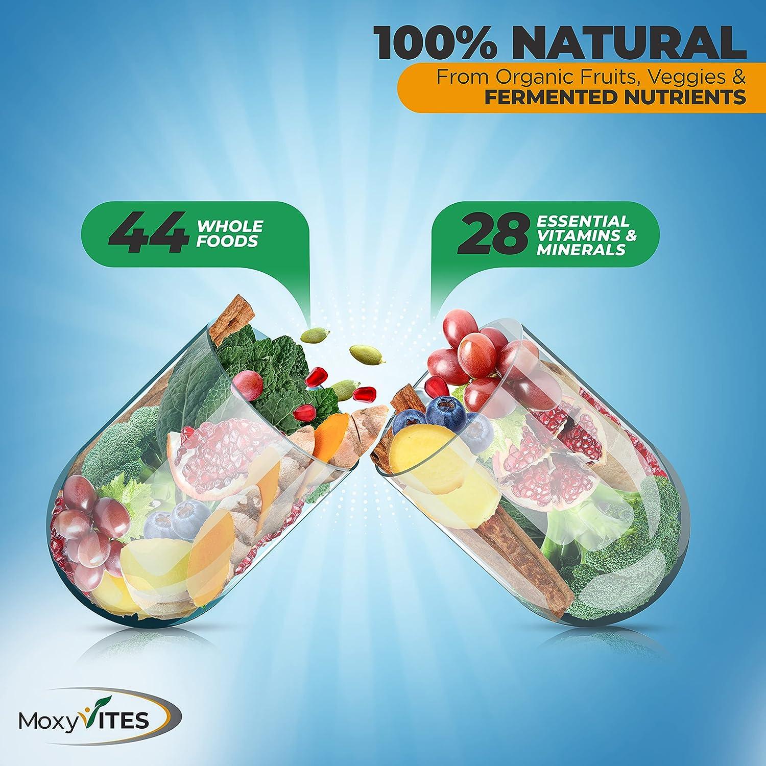 n acetyl l cysteine glutathione precursor MoxyVites Men's Multivitamins - 44 Organic Whole Foods - Iron & Fermented  Nutrients - Vegan Daily Vitamin with B-Complex, Probiotics & Omegas | Buy  Now with Express International Delivery