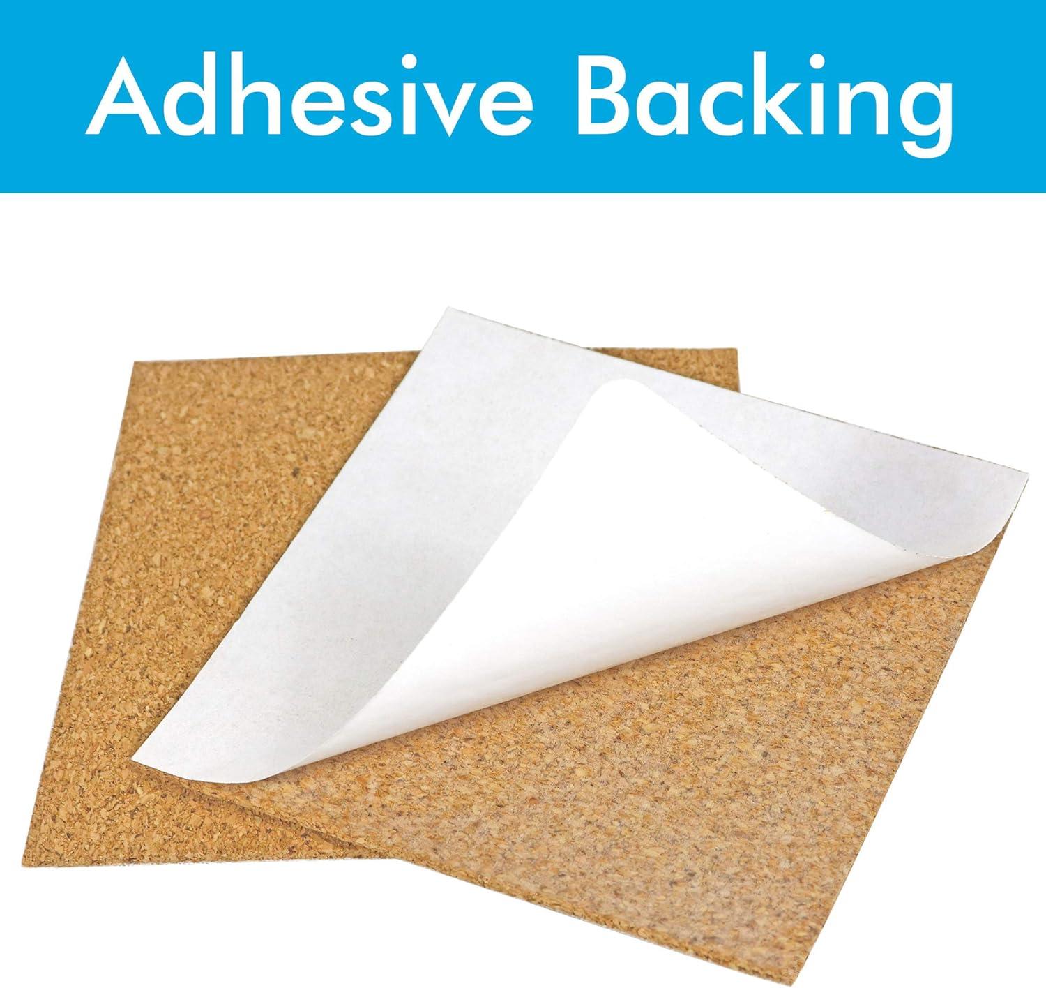 50 Pack Self-Adhesive Cork Coaster Backing Sheets - Round 1/8