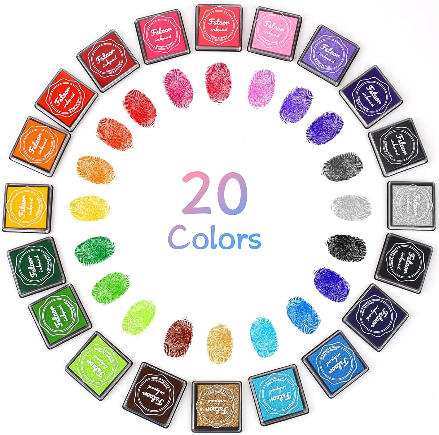 Fstaor Craft Ink Pads for Rubber Stamps Partner DIY Color, 24  Color Ink Pads for Kids Washable, Best Fit for Stamps, Paper, Wood Fabric,  Scrapbooking… : Arts, Crafts & Sewing