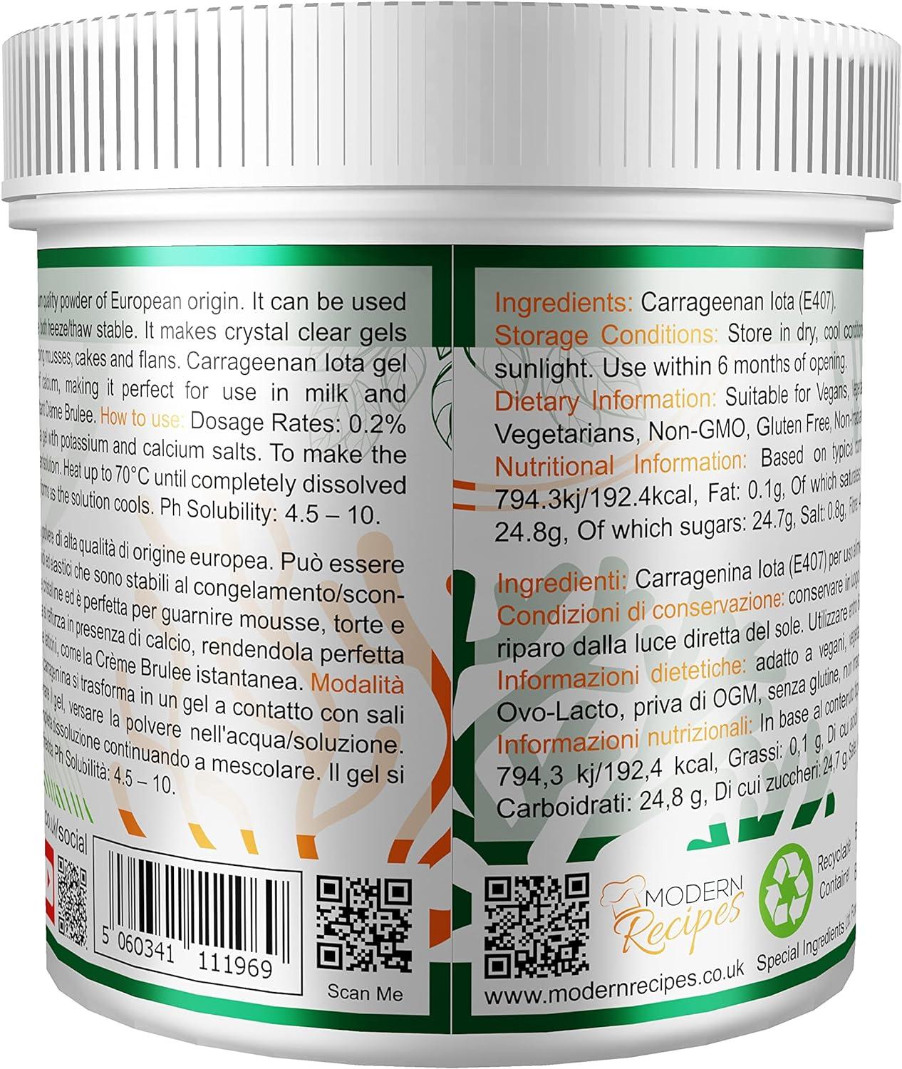 Special Ingredients IOTA CARRAGEENAN POWDER 100g, VEGAN, NON-GMO