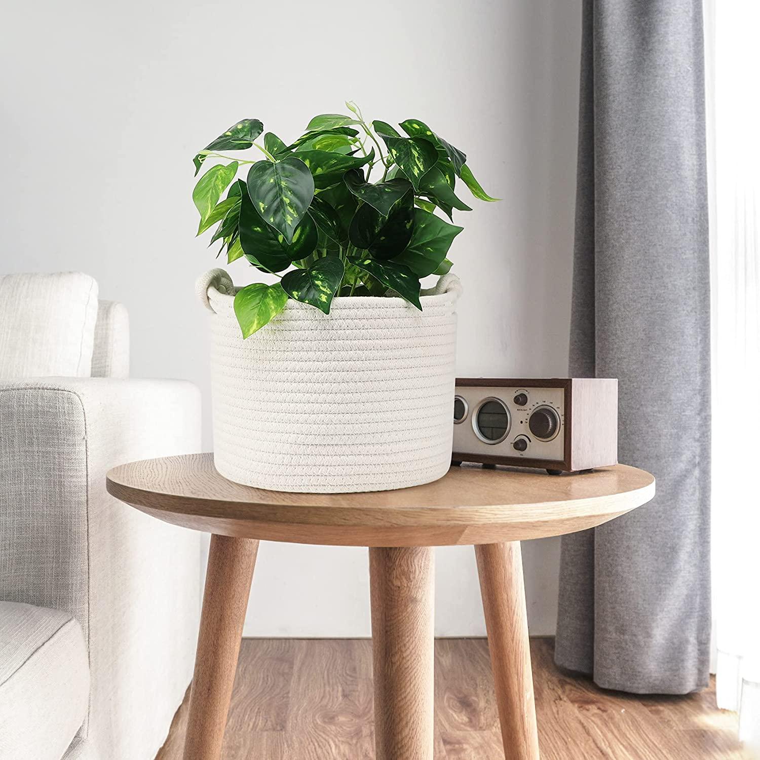 ABenkle Small Woven Basket Cotton Rope Storage for Pets Baby - Main Image