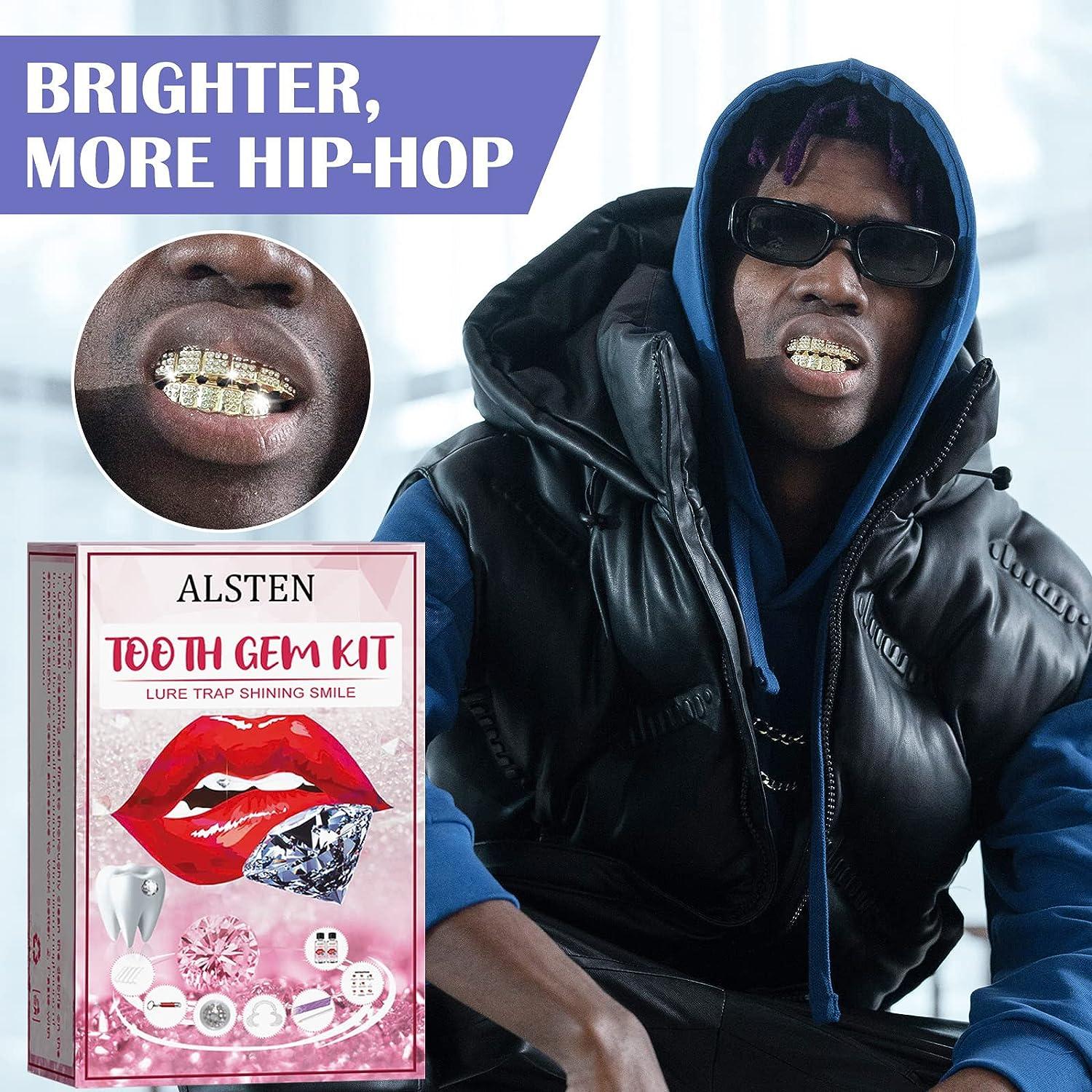 Flat Bottom Tooth Gem Kit Shiny Hip Hop Style Tooth - Temu