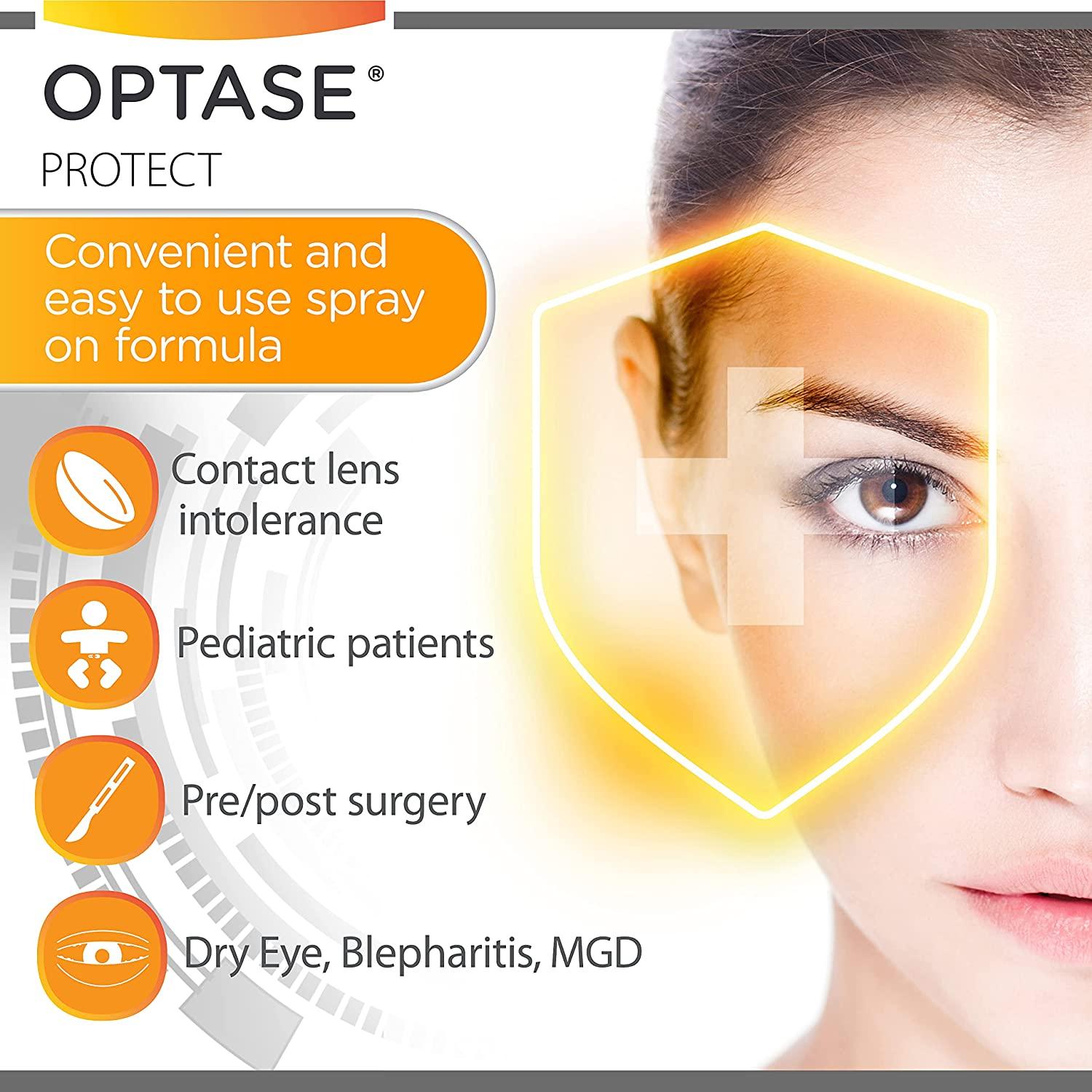 OPTASE Protect Eyelid Cleansing Spray Hypochlorous Acid Spray for Daily Protection Eye Lid